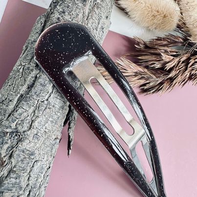 Hårspenne Brown Glitter - 1 stk