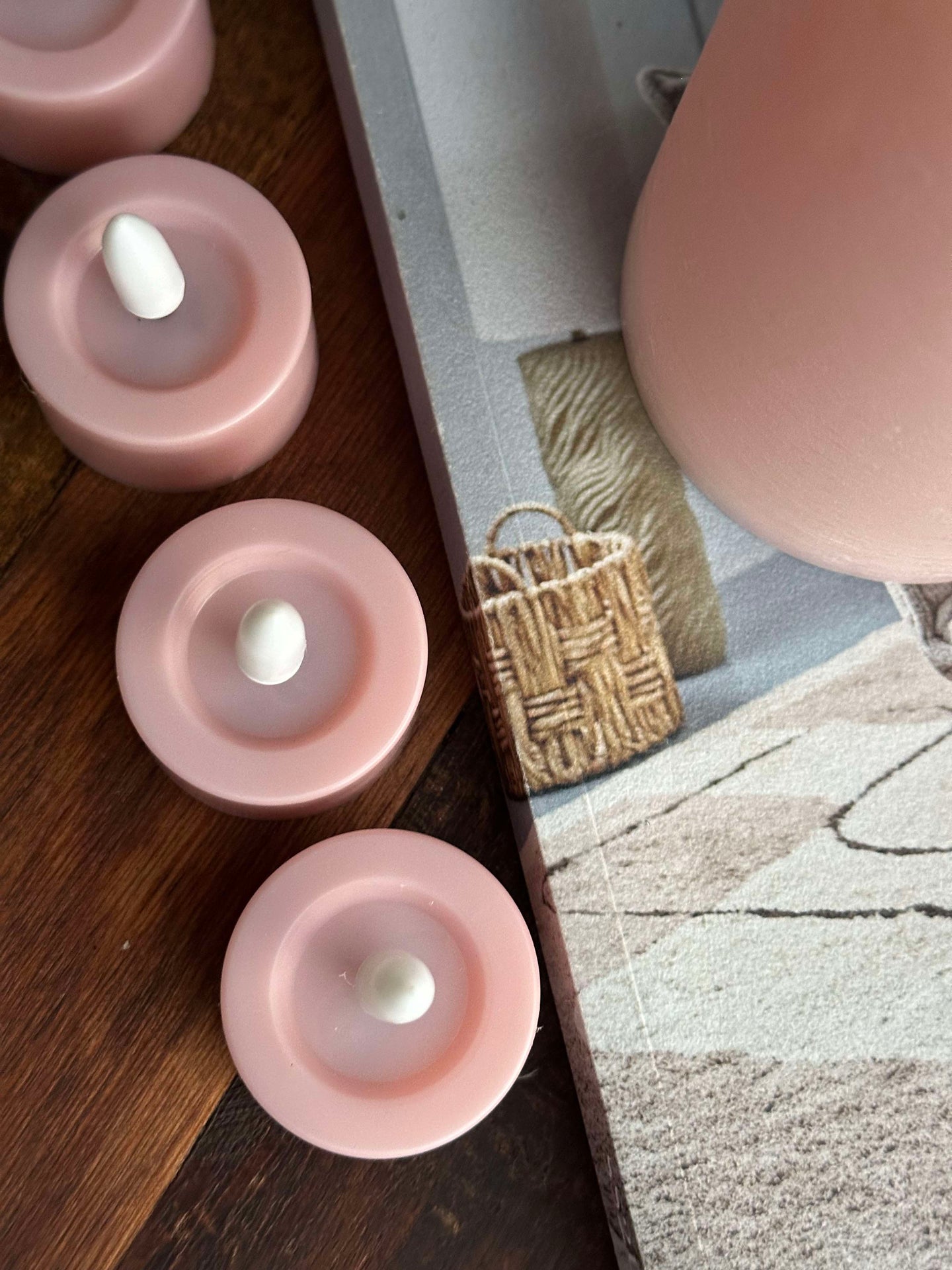 LED-lys pakke med 9 LED-lys - Rosa