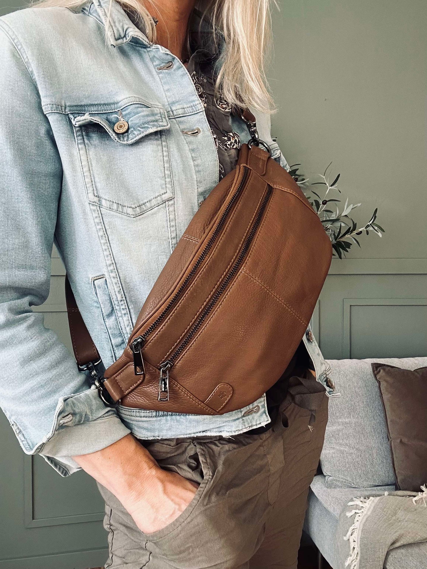 Bumbag Astrid - Coffee / Gunmetal