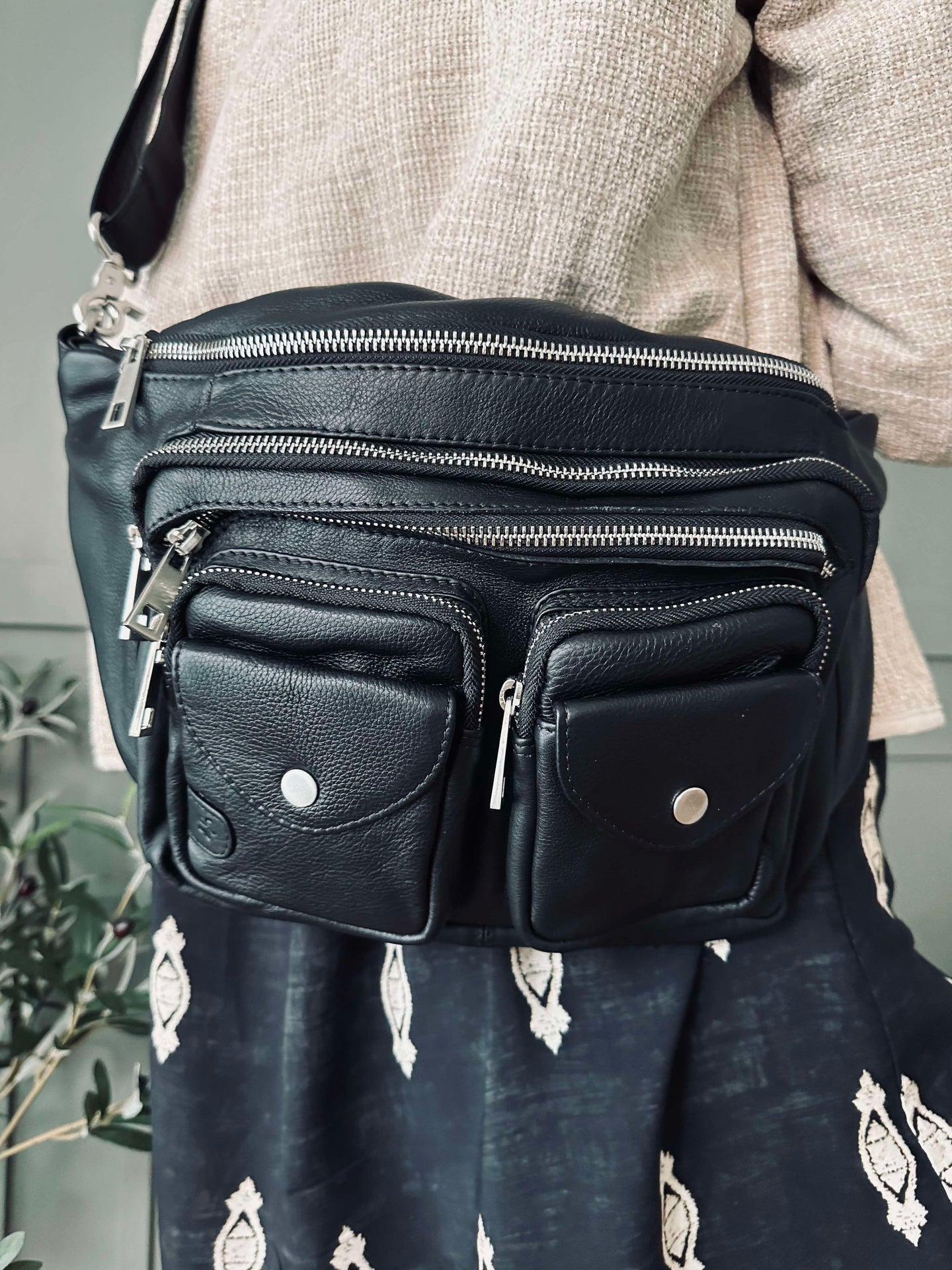 Bumbag Big Deluxe - Black / Silver