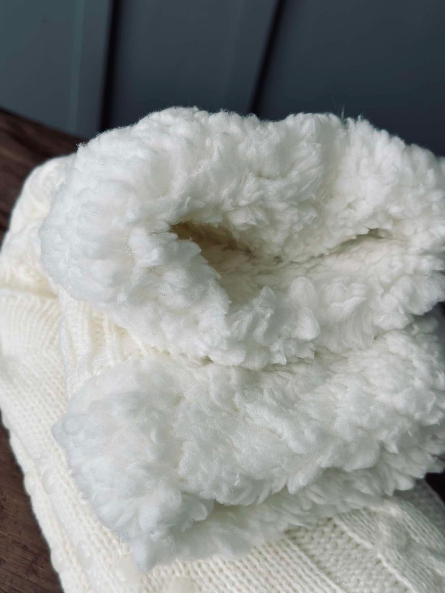 Sokker Fleece off-white