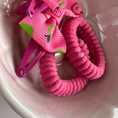 Håraccessories sett Mynte - Rosa