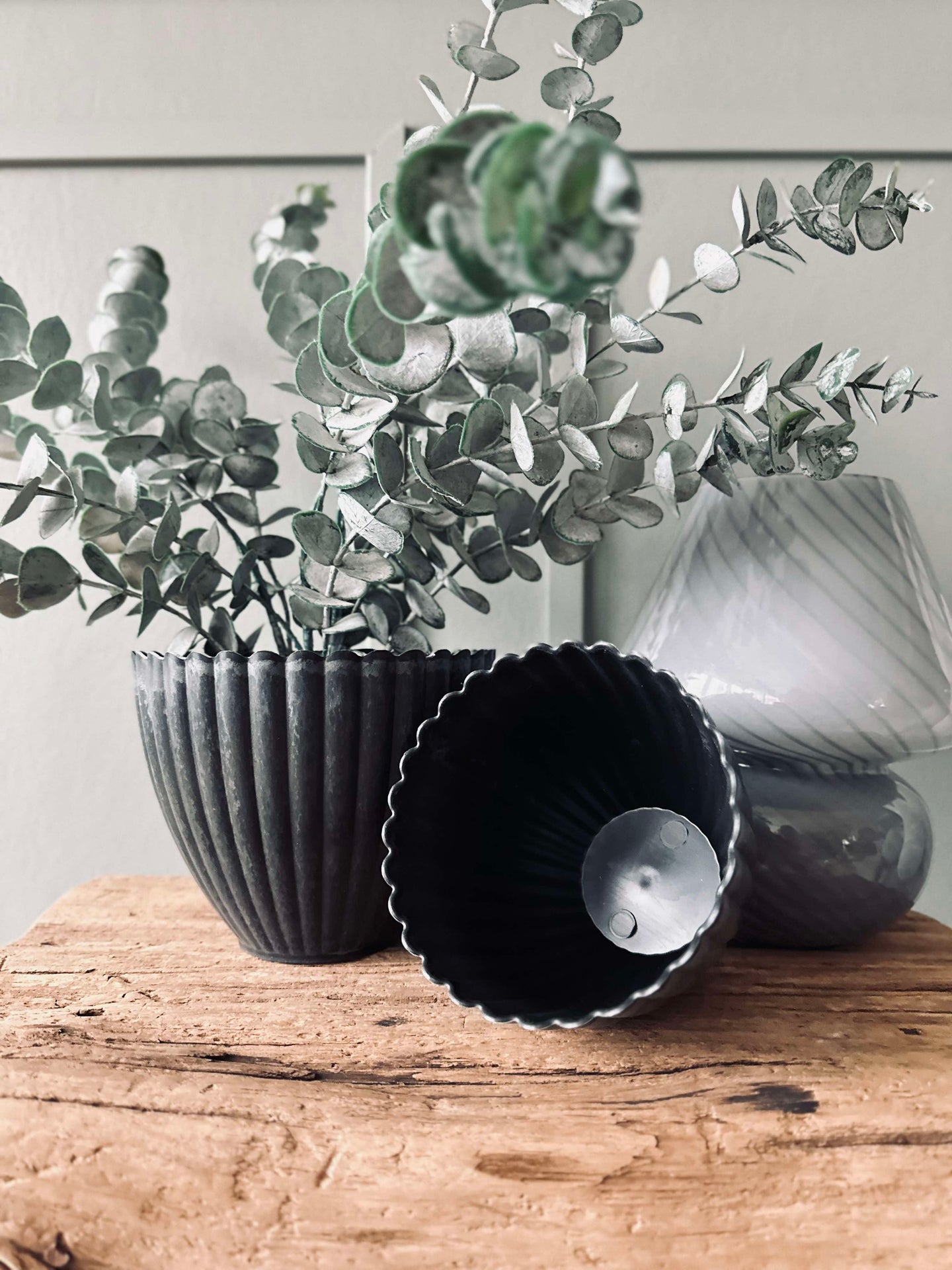 Potte i betong-look - Liten Grå