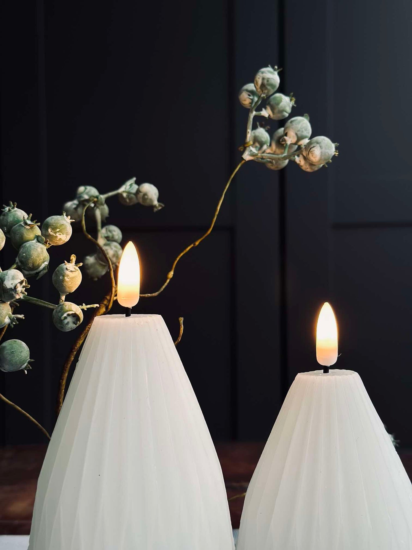 LED Blokklys / Riller – 2 stk Hvit
