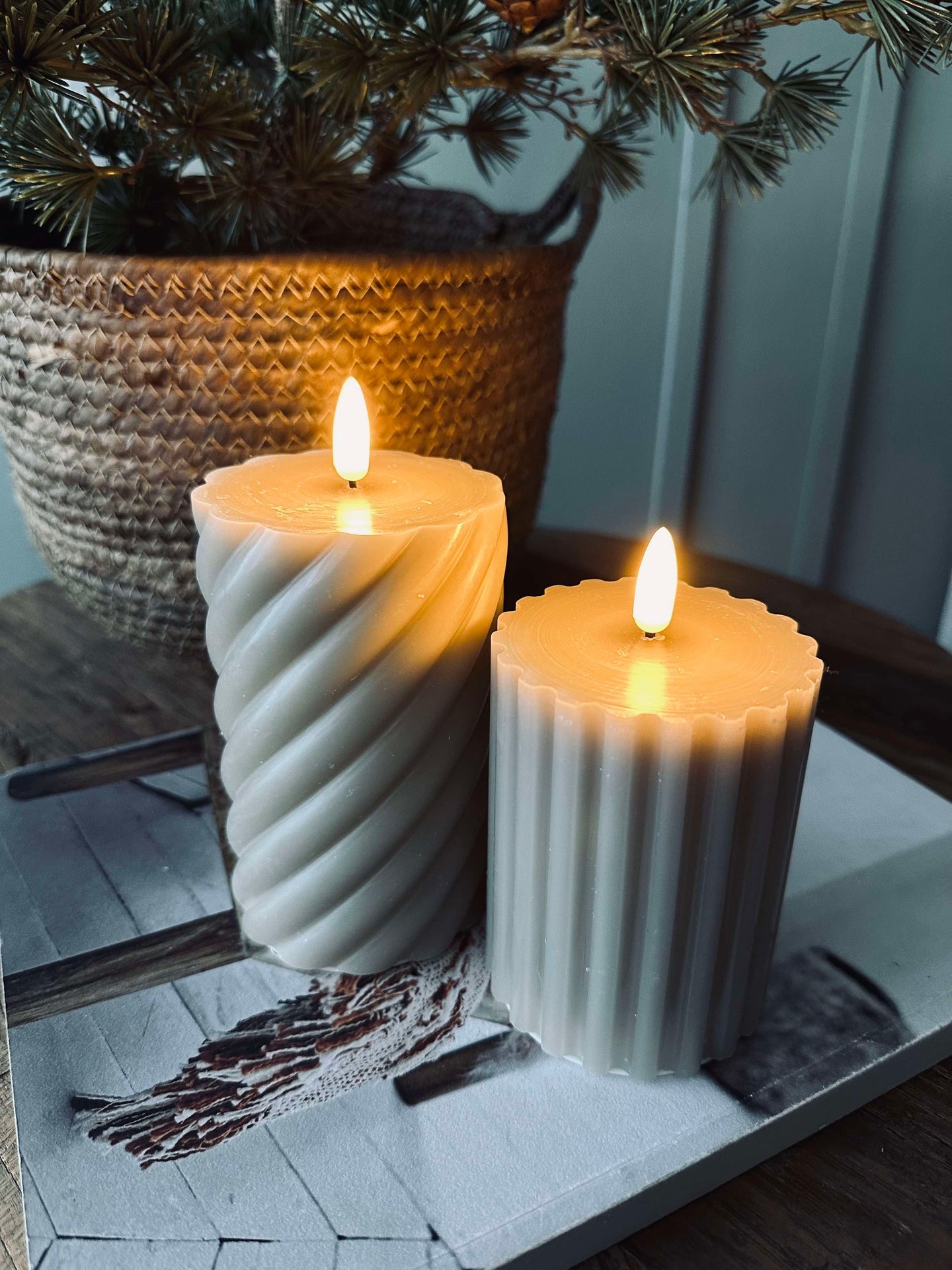 LED Kubelys / Design – 2 stk Sand
