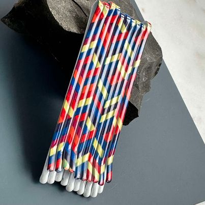 Hårnåler color stripes - 10 stk