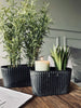 Urtepotte oval - Betong-look