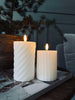 LED blokklys / Design – 2 stk Hvit stripe