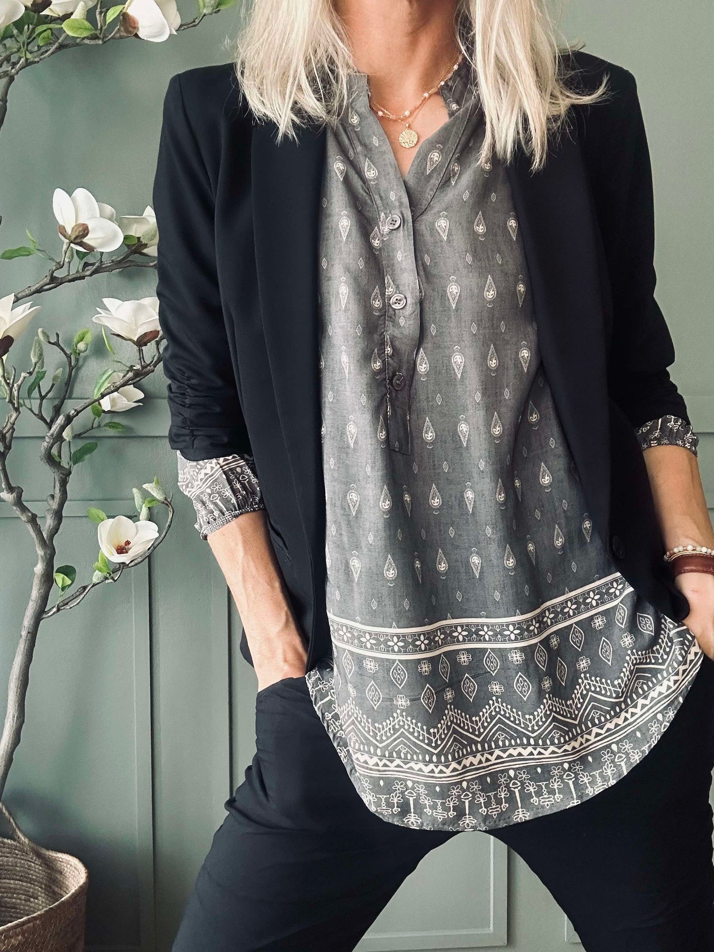 Bluse Ella Grey