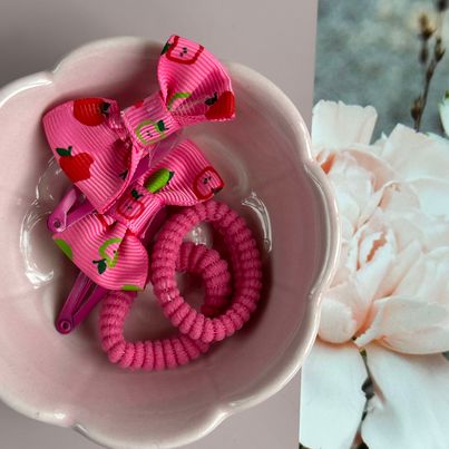 Håraccessories sett Mynte - Rosa