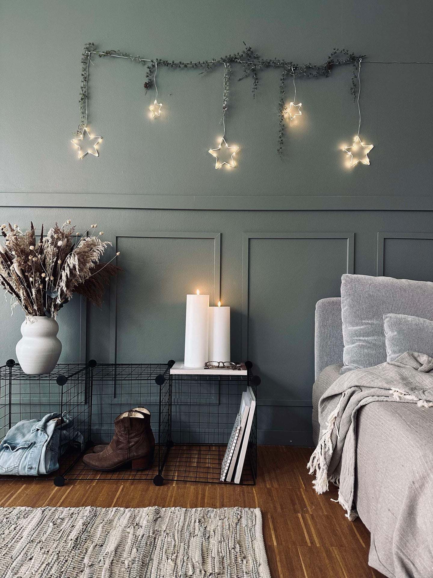 LED-lyskjede med stjerner