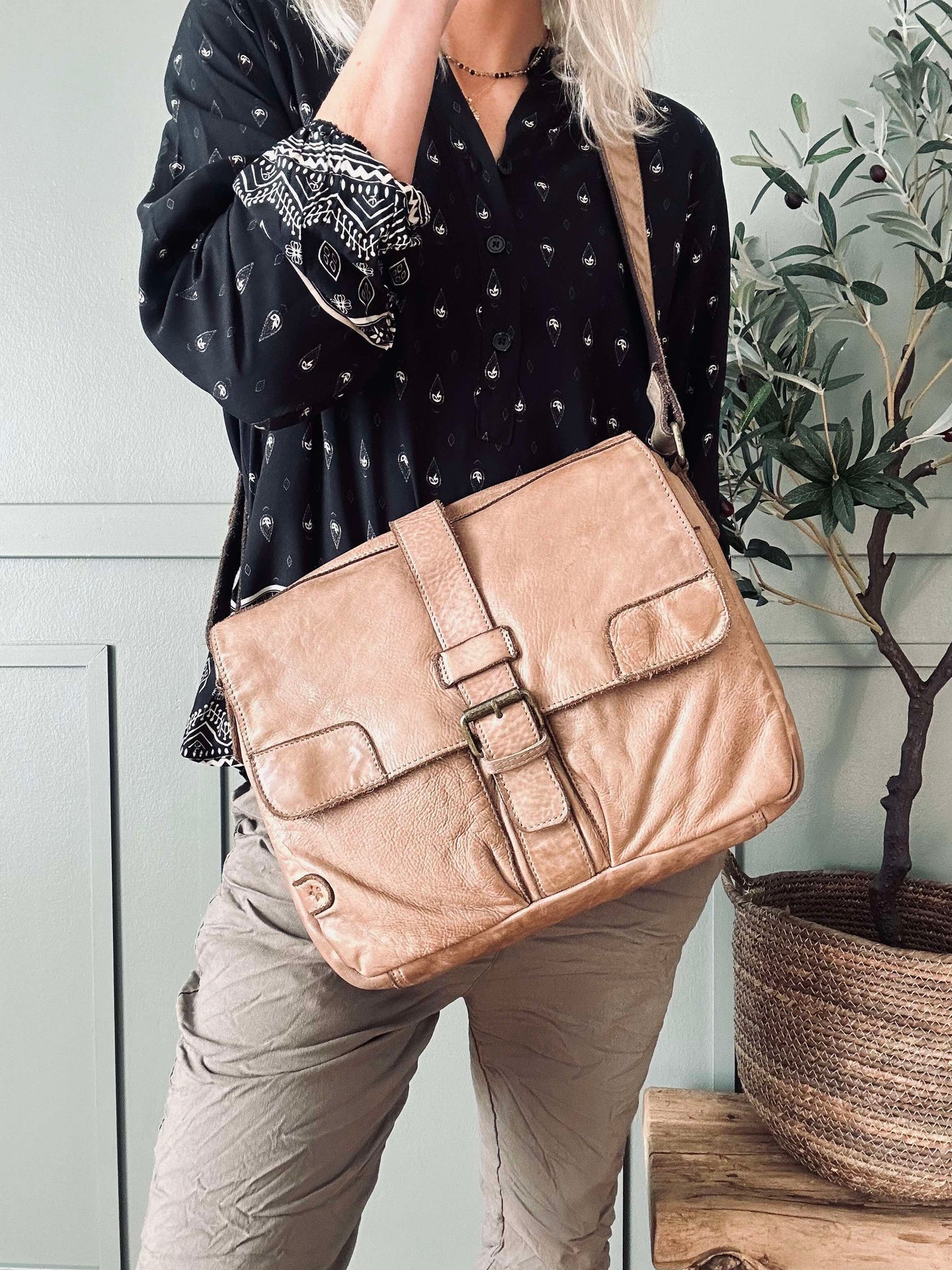 Arbeidsveske - Raw Taupe