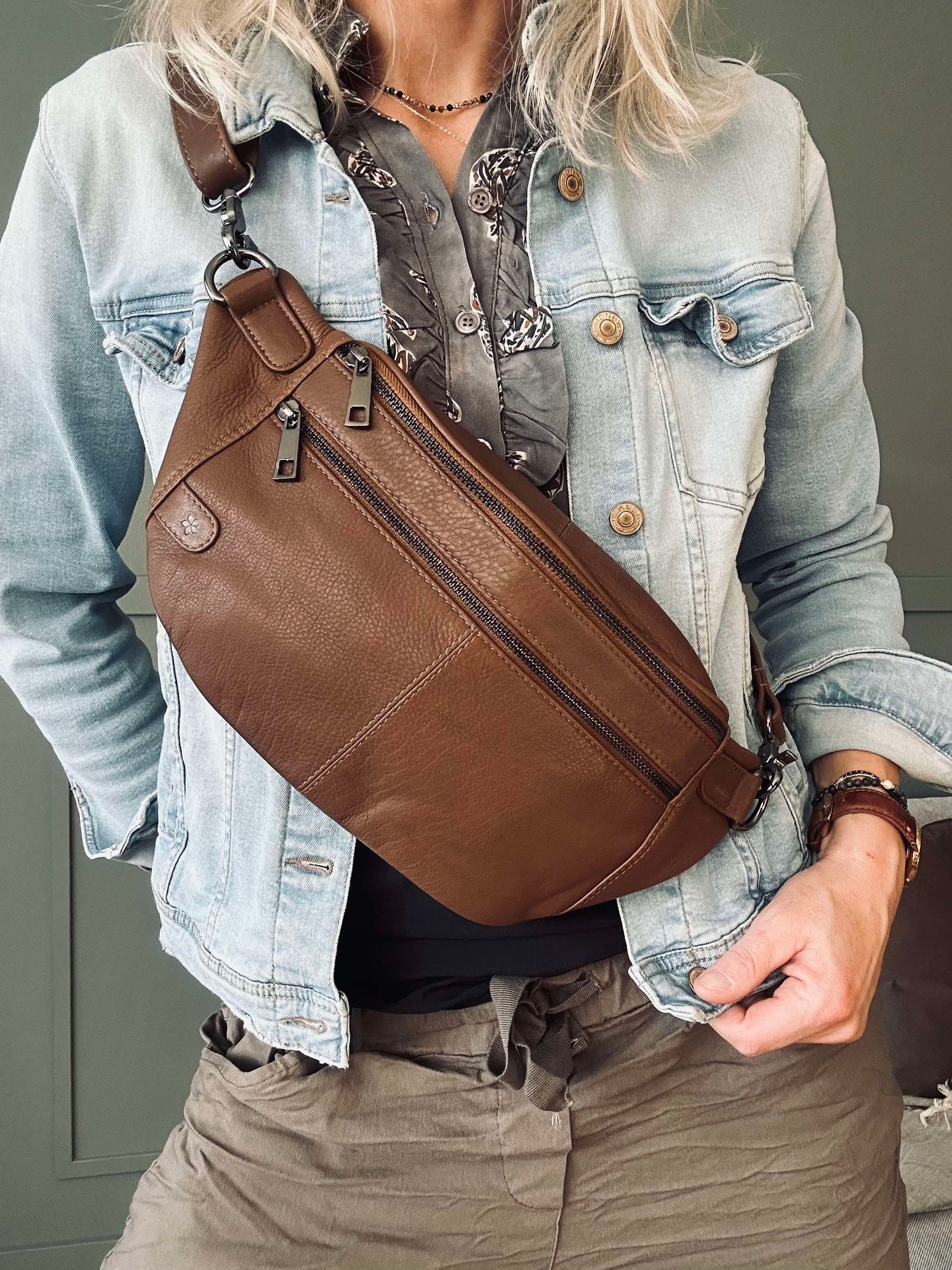 Bumbag Astrid - Coffee / Gunmetal