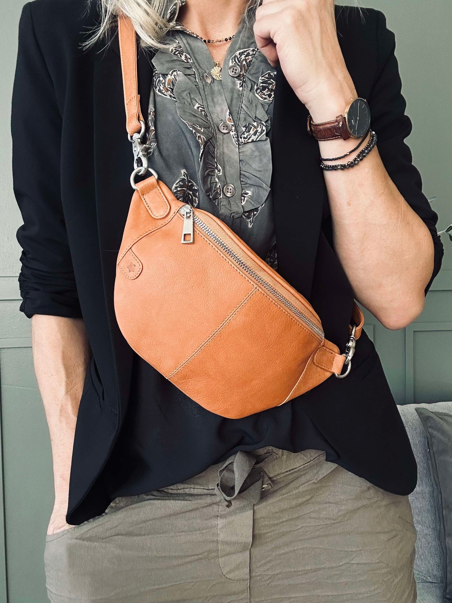 Bumbag Molly - Cognac / gull