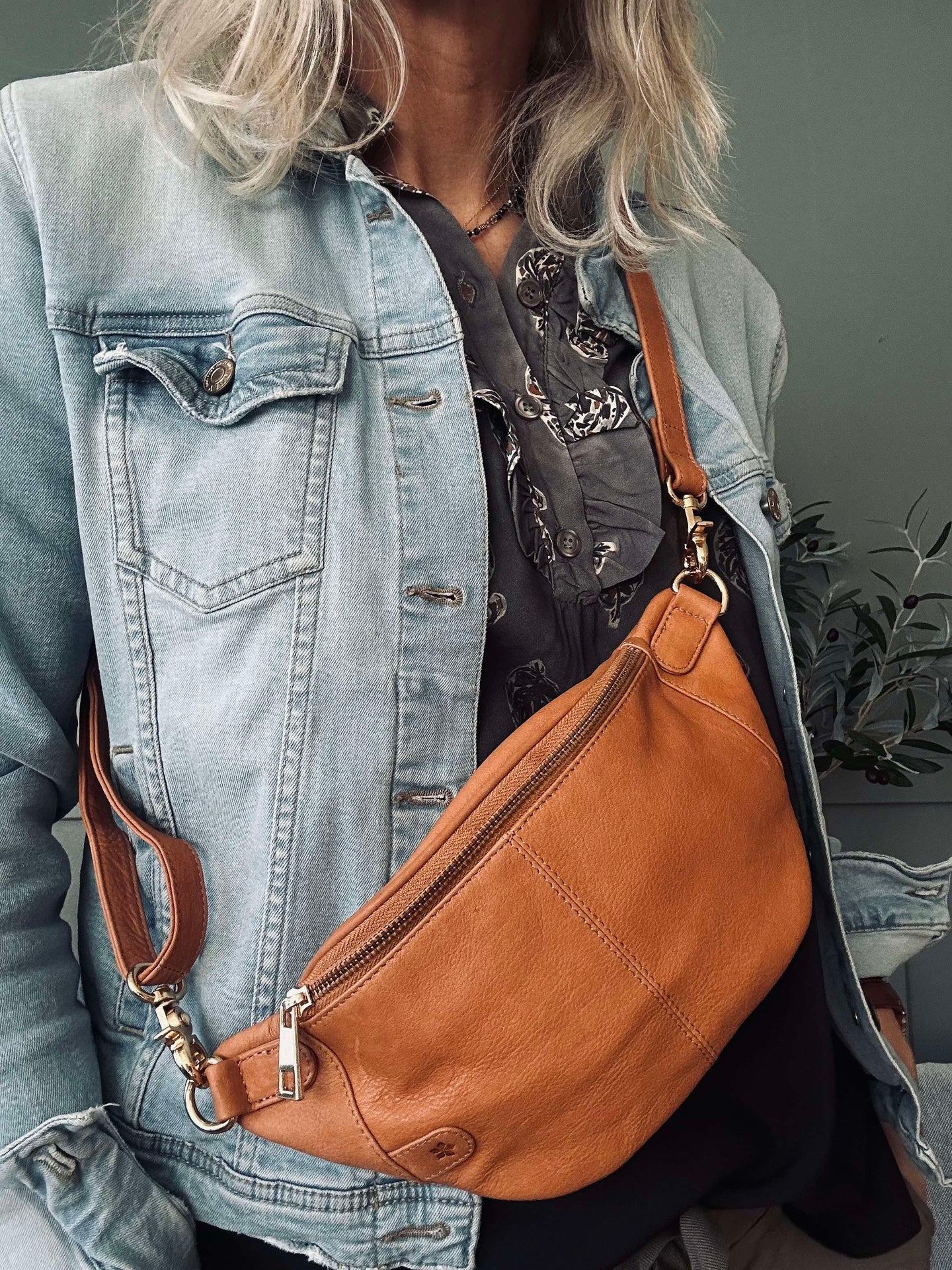 Bumbag Molly - Cognac / gull