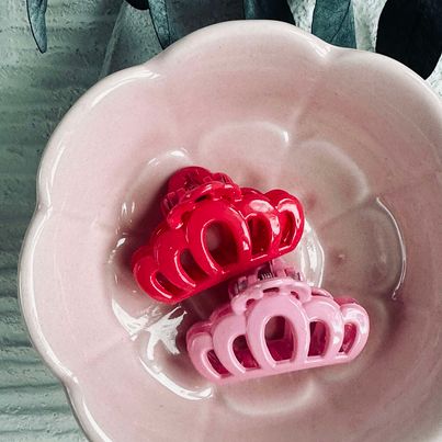Hårklemmer Pink / Rosa mini - 2 stk