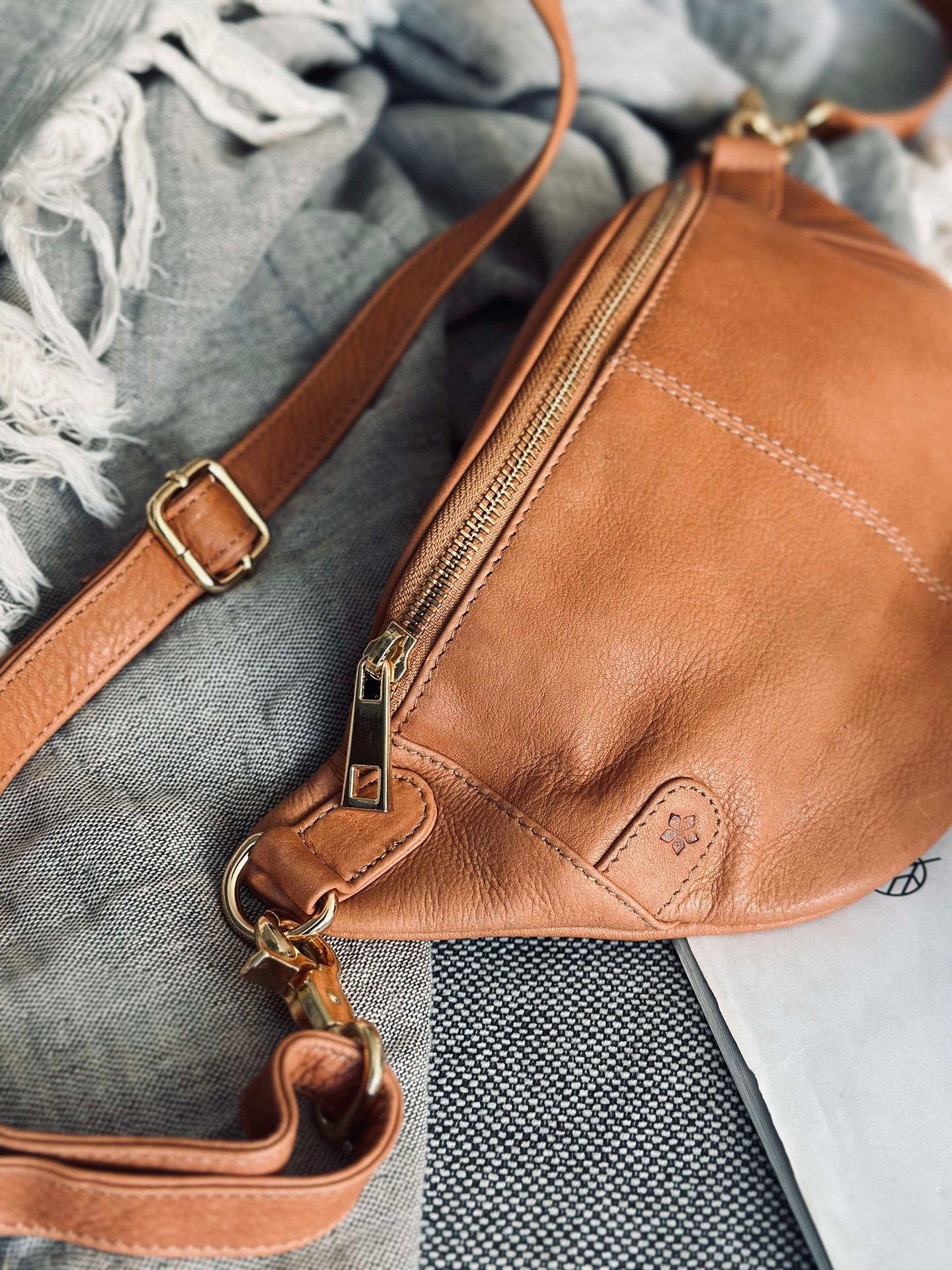 Bumbag Molly - Cognac / gull