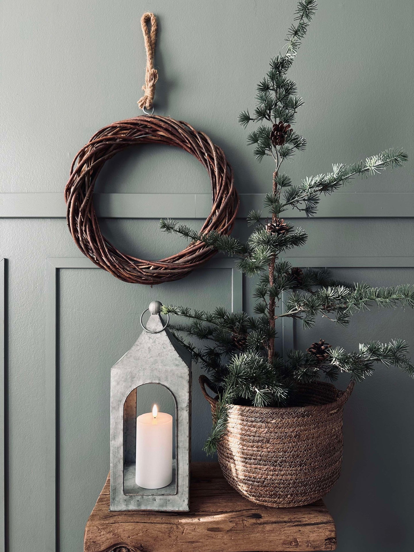 Lanterne i sink - 40 cm