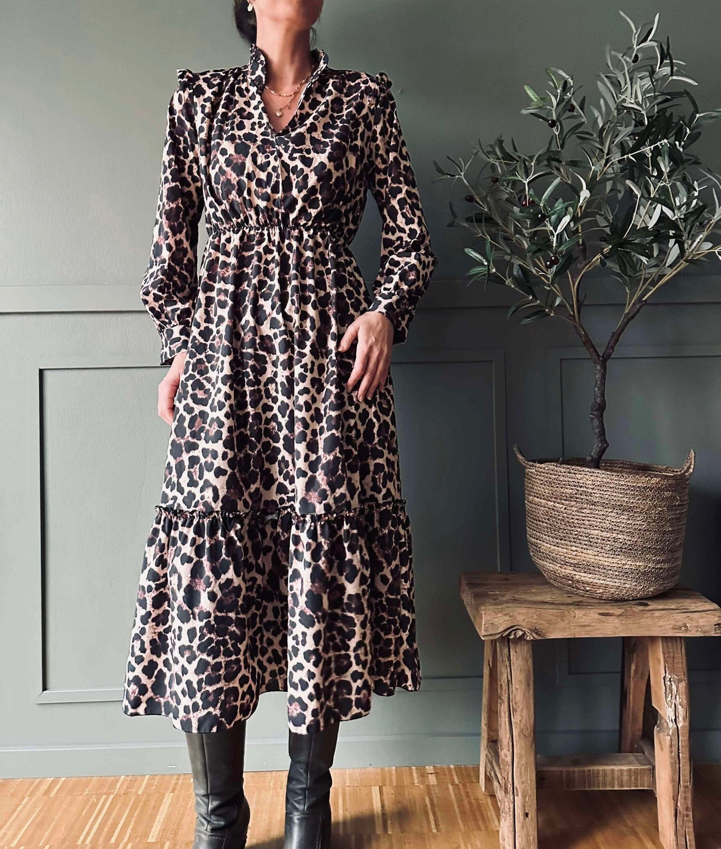 Kjole Leopard - S/M