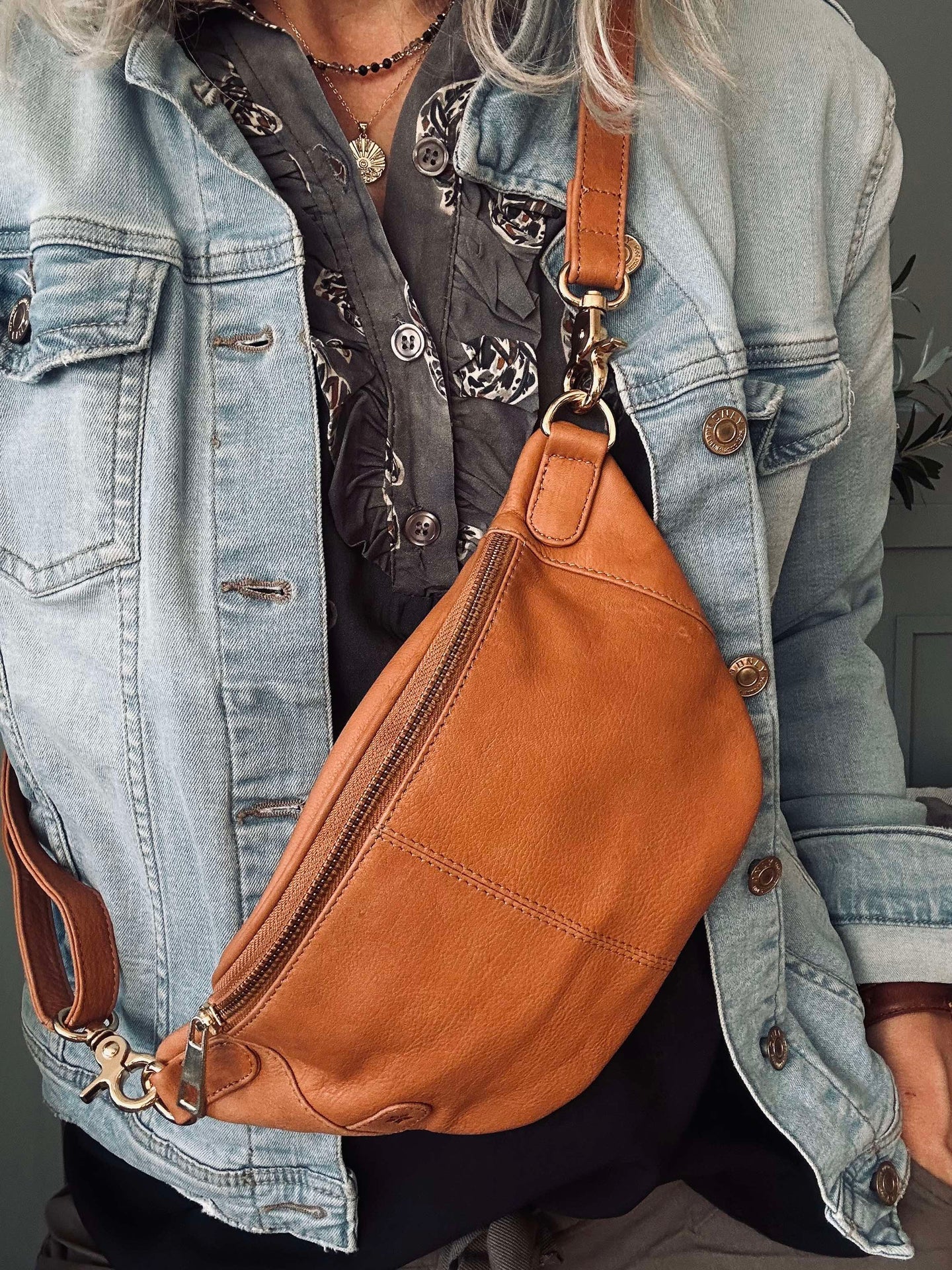 Bumbag Molly - Cognac / gull