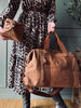 Gavesett Weekendbag m. toalettmappe - Cognac