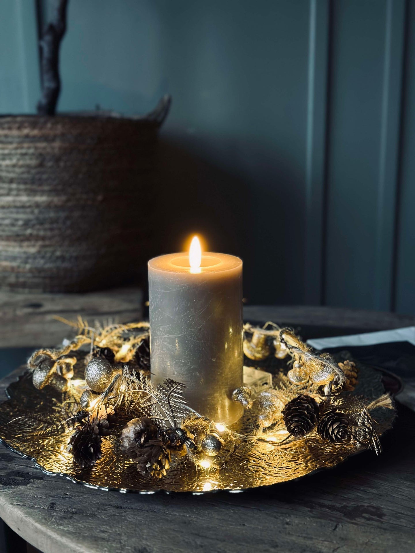 Fat / dekketallerken - Gull