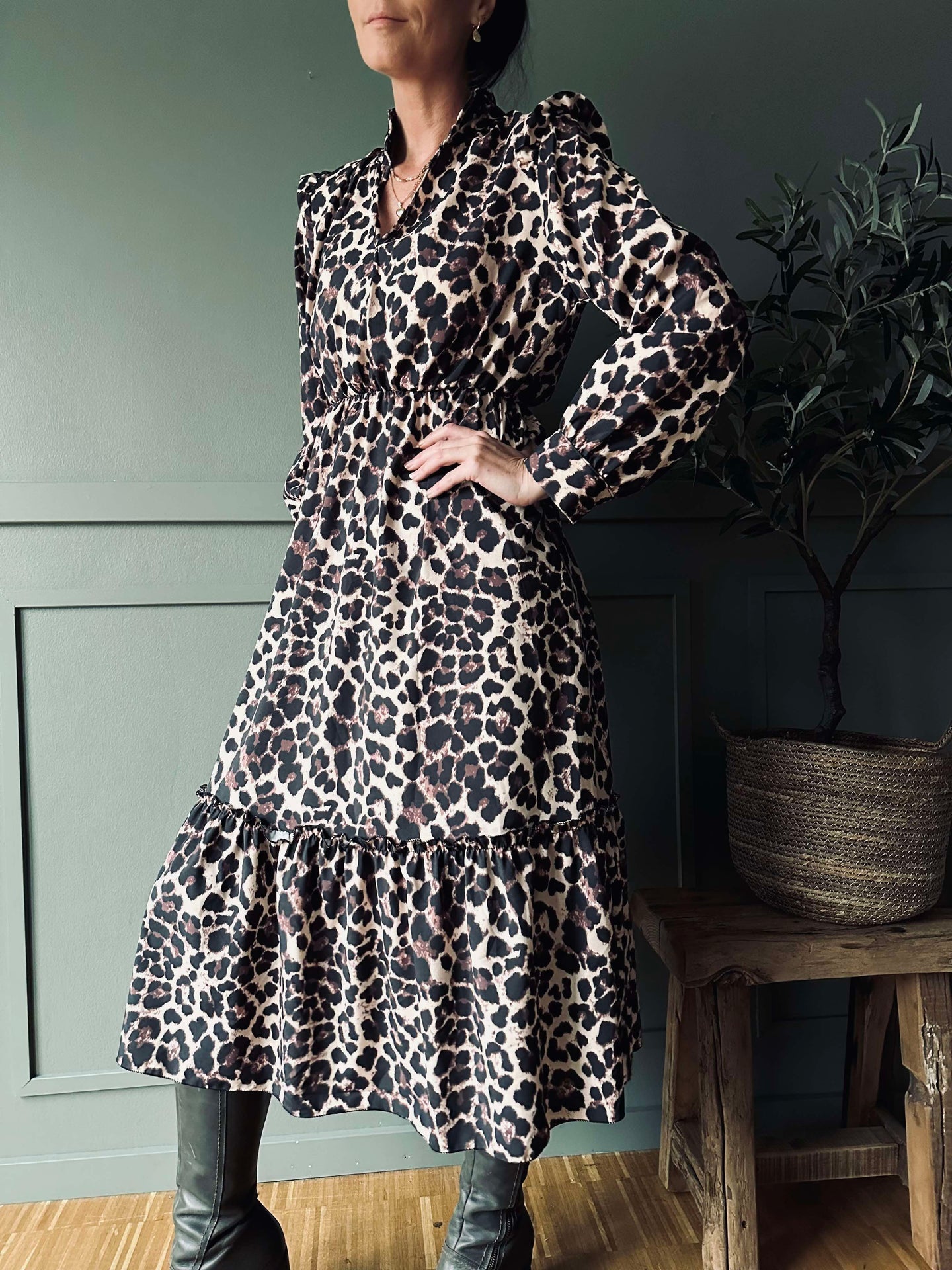 Kjole Leopard - S/M