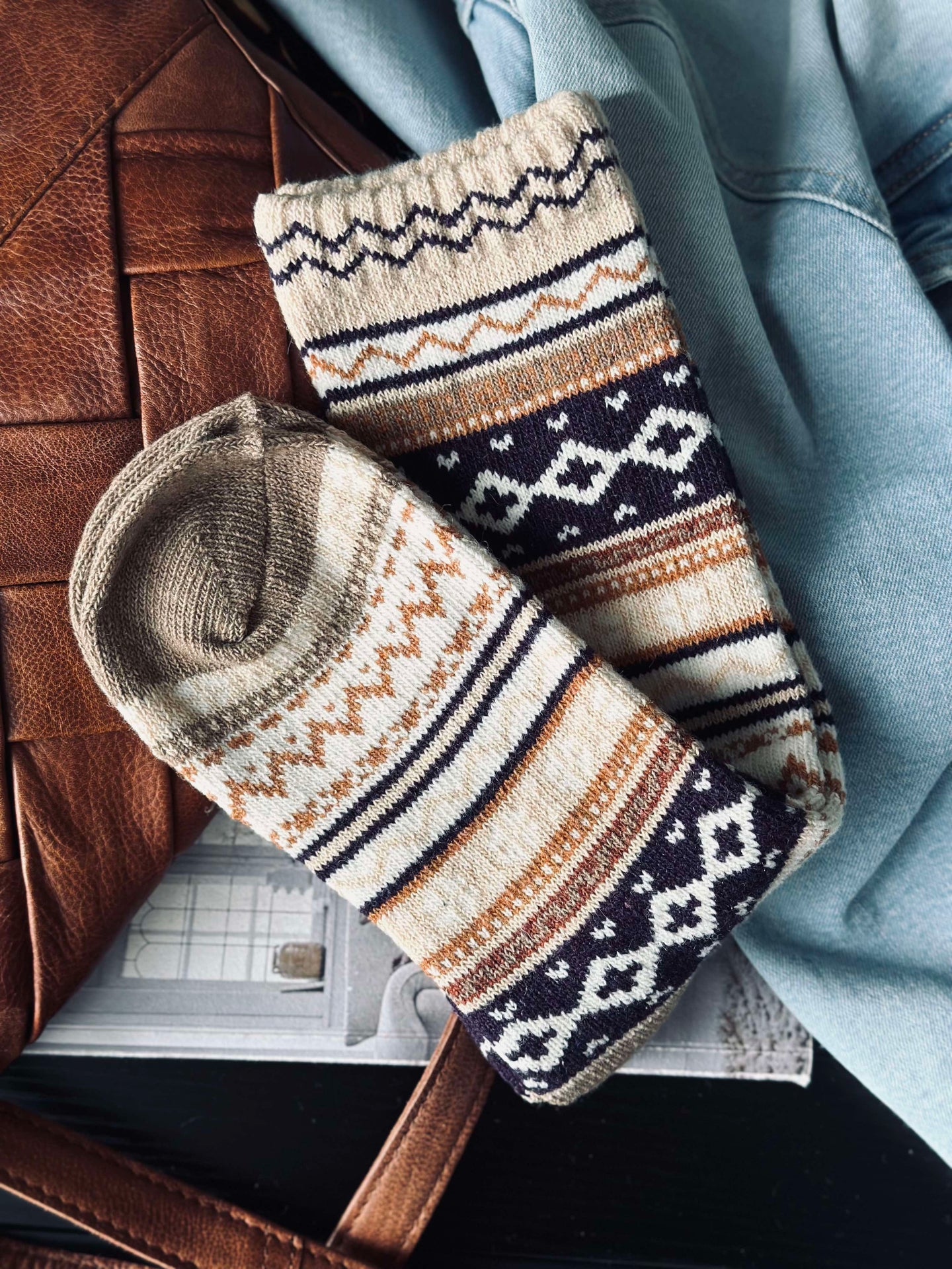 Sokker i flotte farger - Beige mix