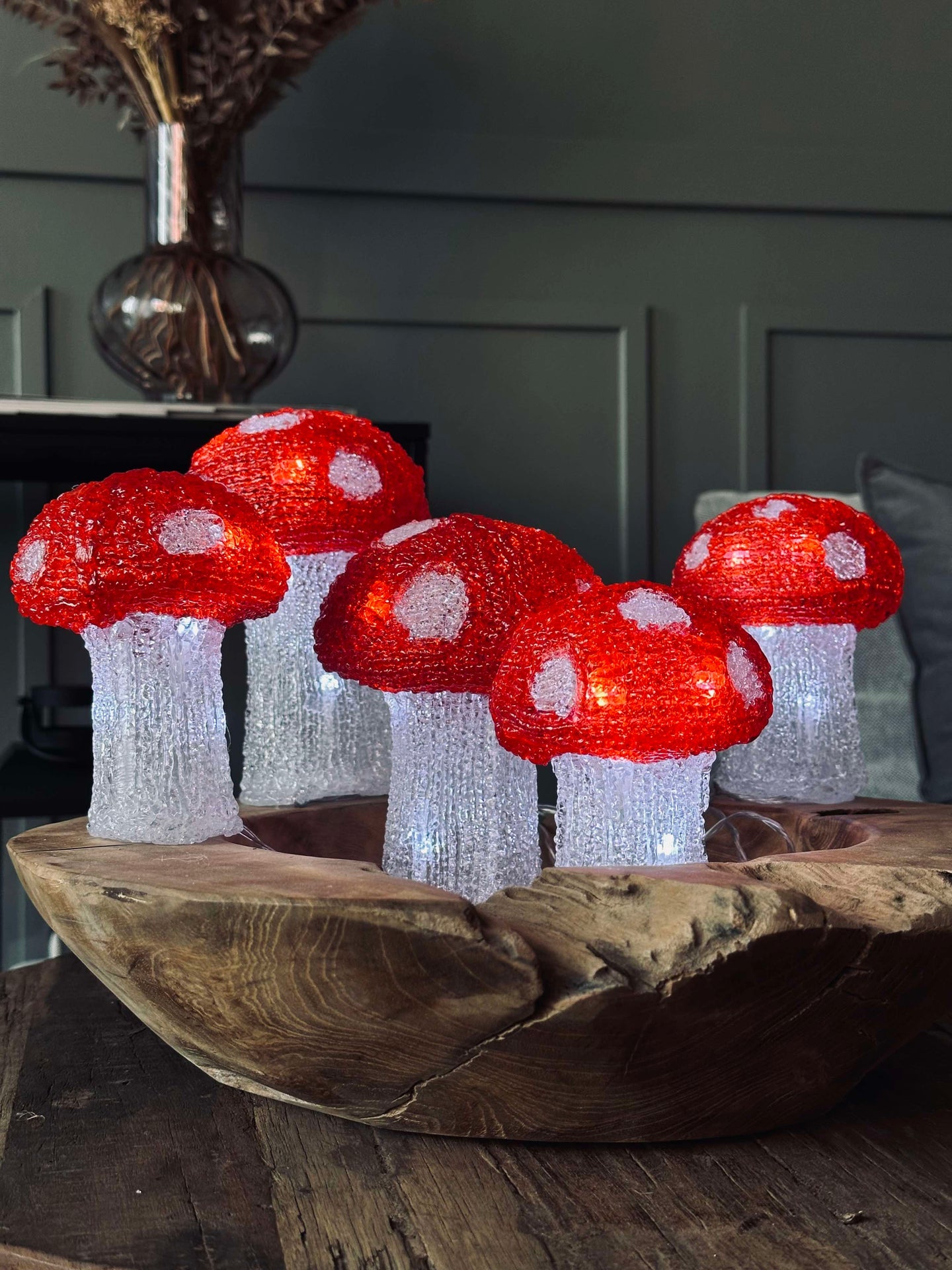 Mushroom-sett med 5 lamper - Godkjent for innendørs og utendørs bruk