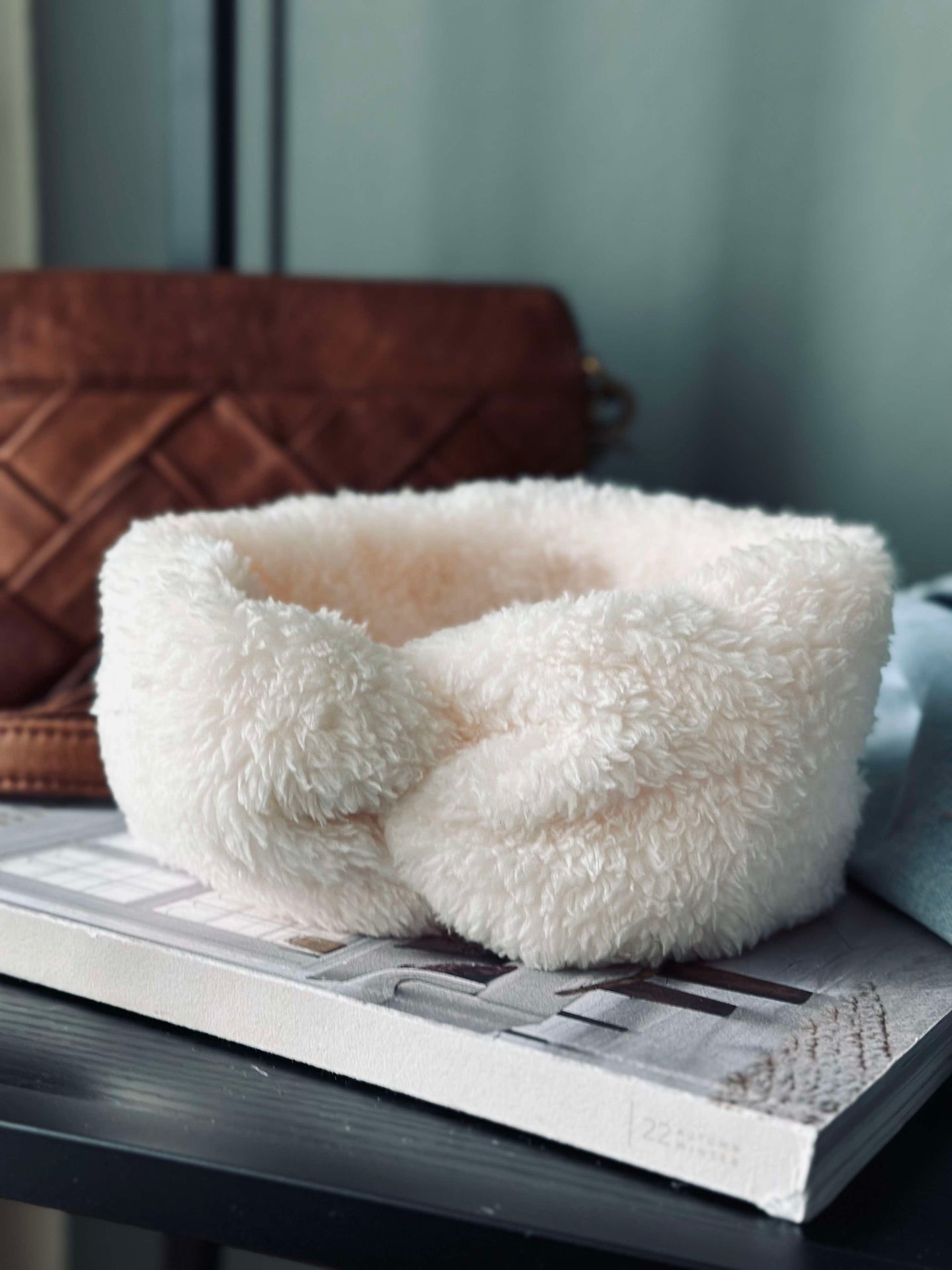 Pannebånd Fleece - White