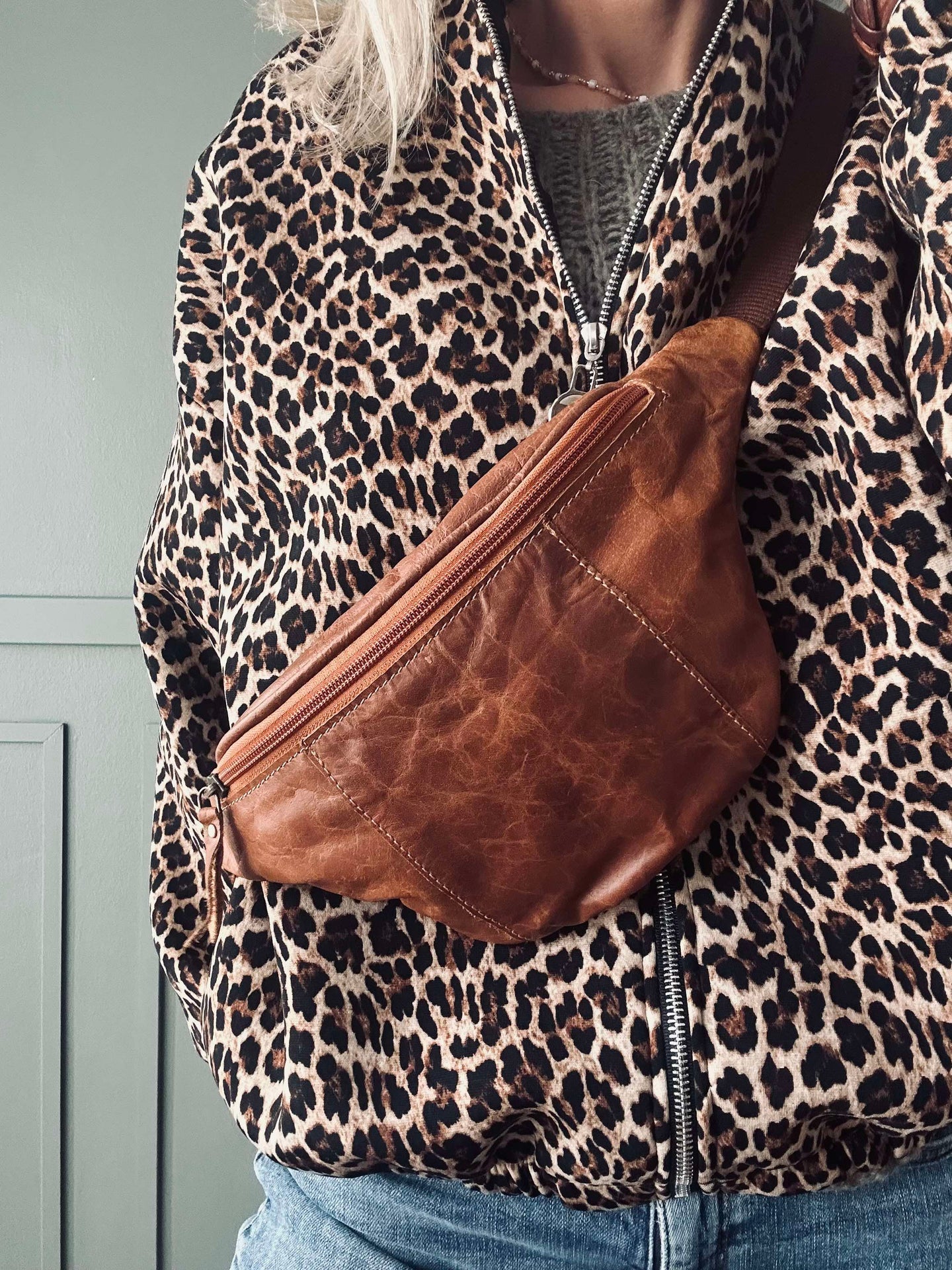 Bumbag Oline Cognac buffelskinn