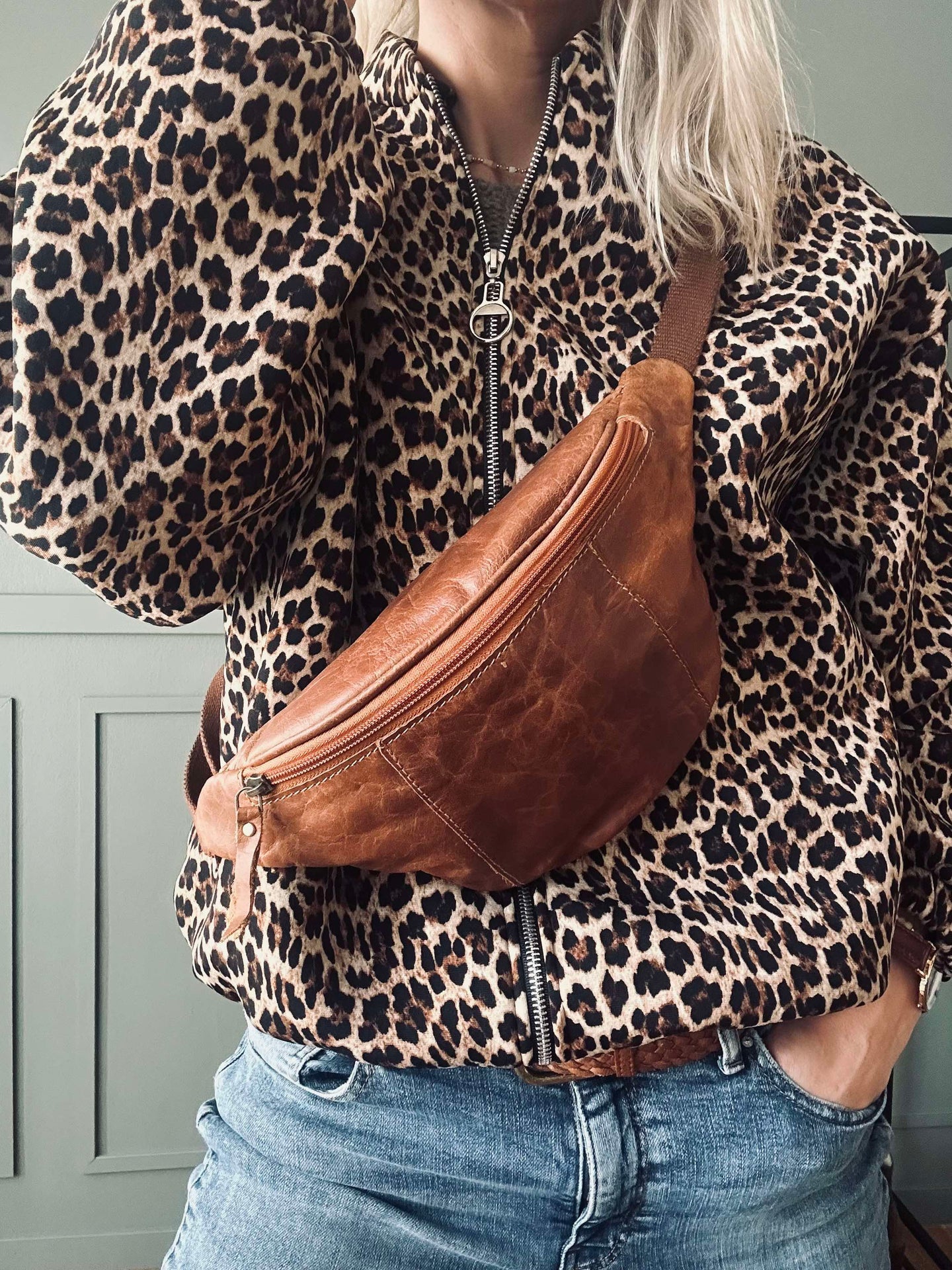 Bumbag Oline Cognac buffelskinn