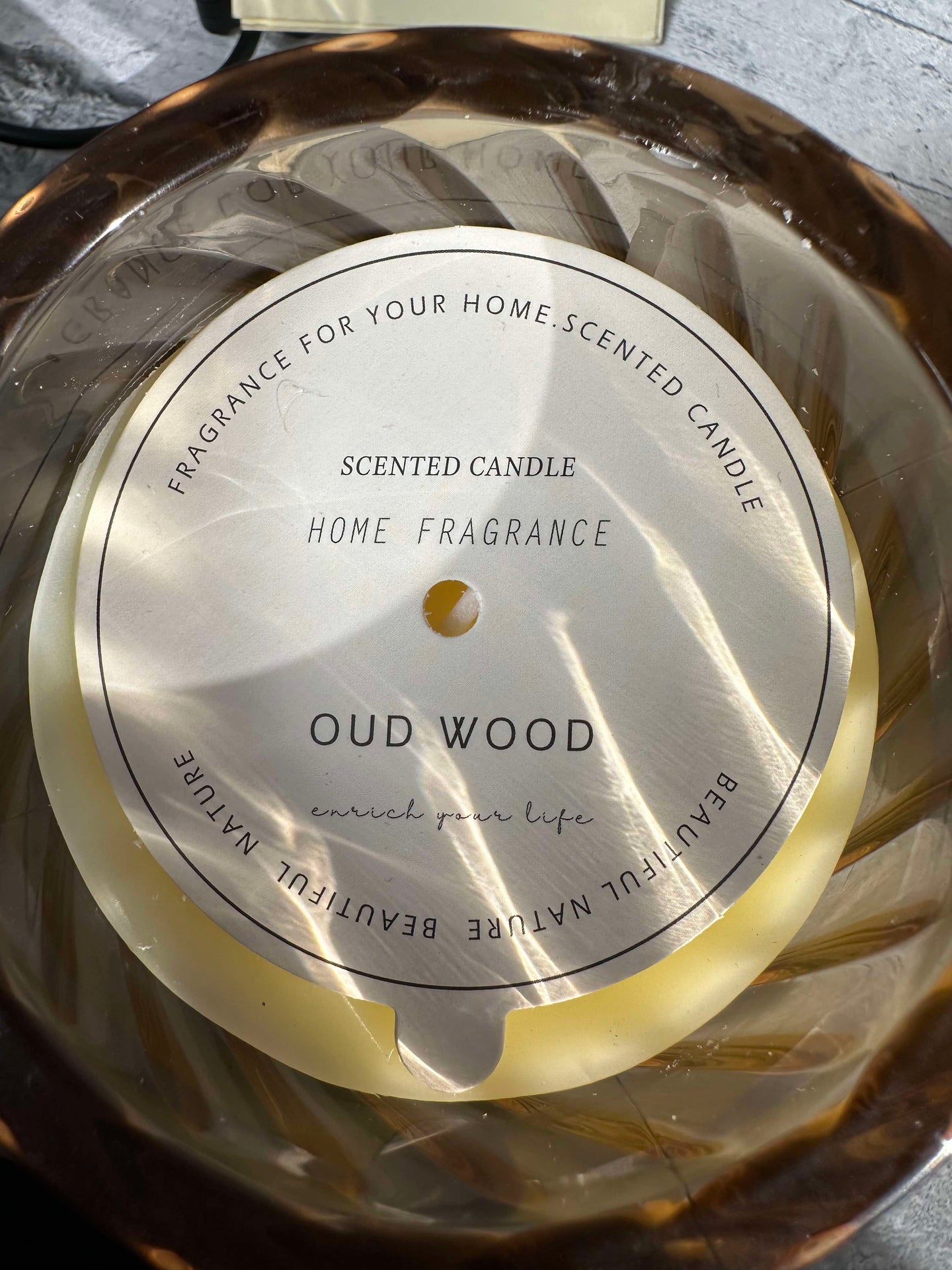 Duftlys i glass - OUD WOOD