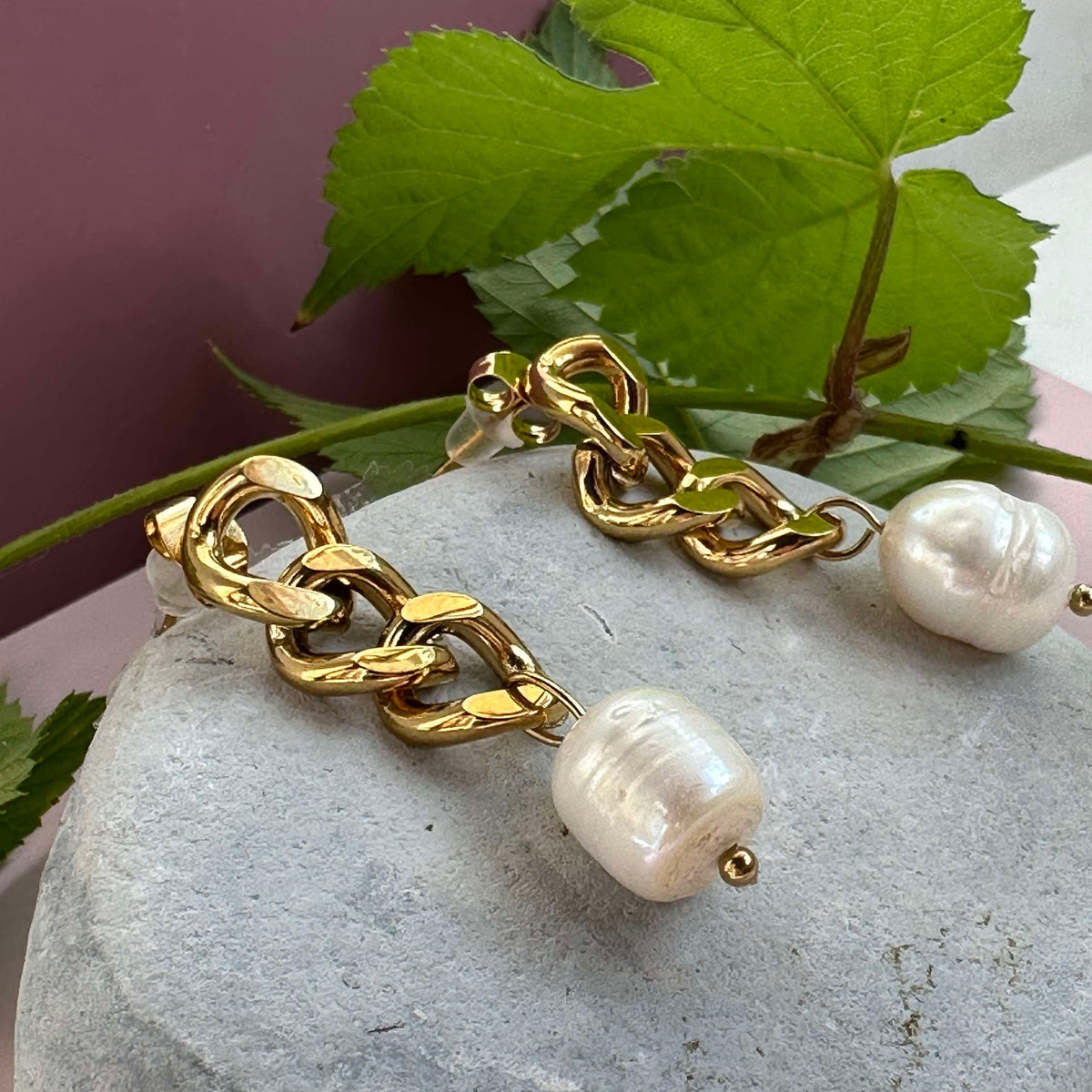 Øreringer Elsa 18k forgylt