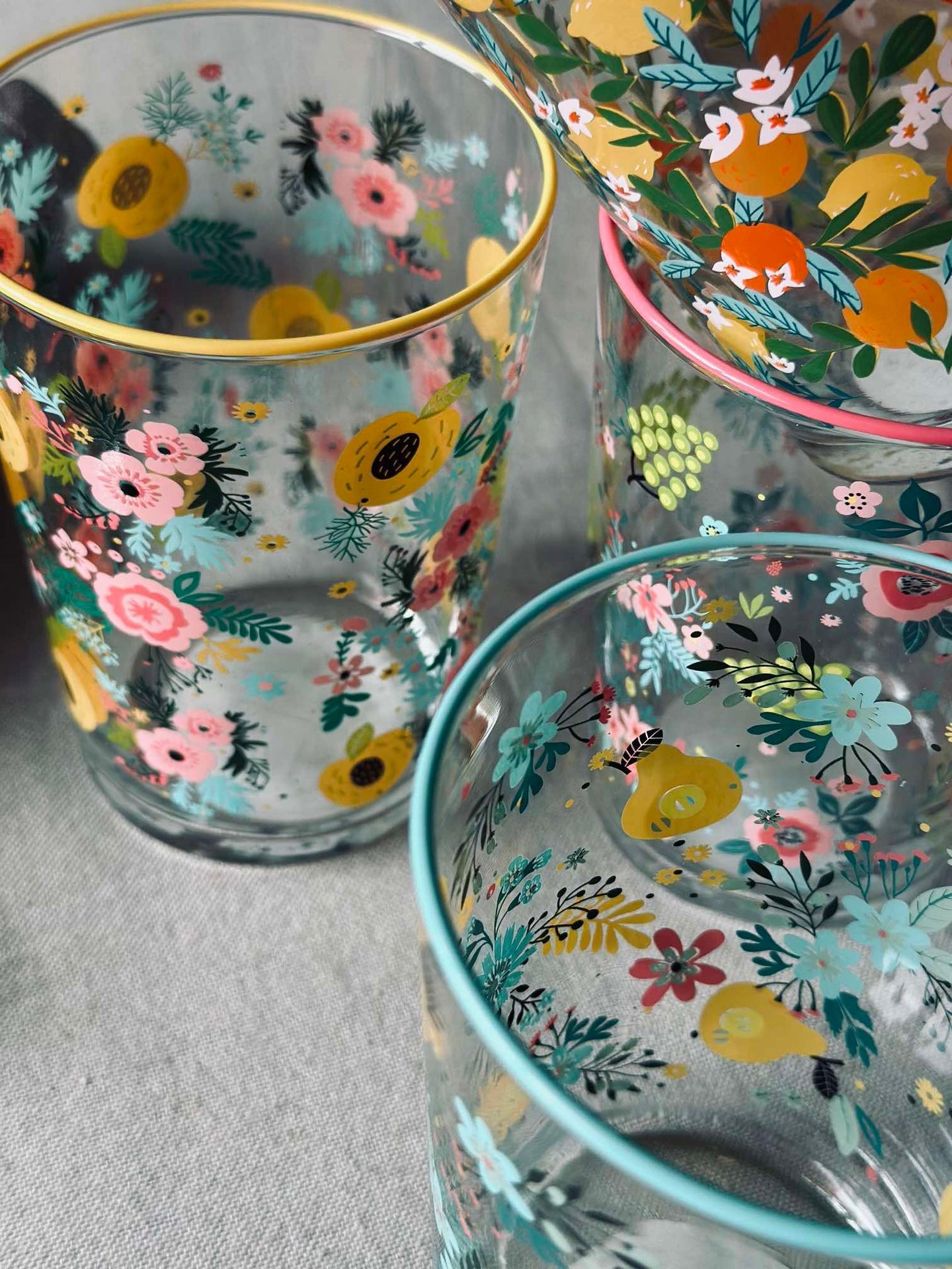 Drikkeglass FLORA - Sett med 4 glass