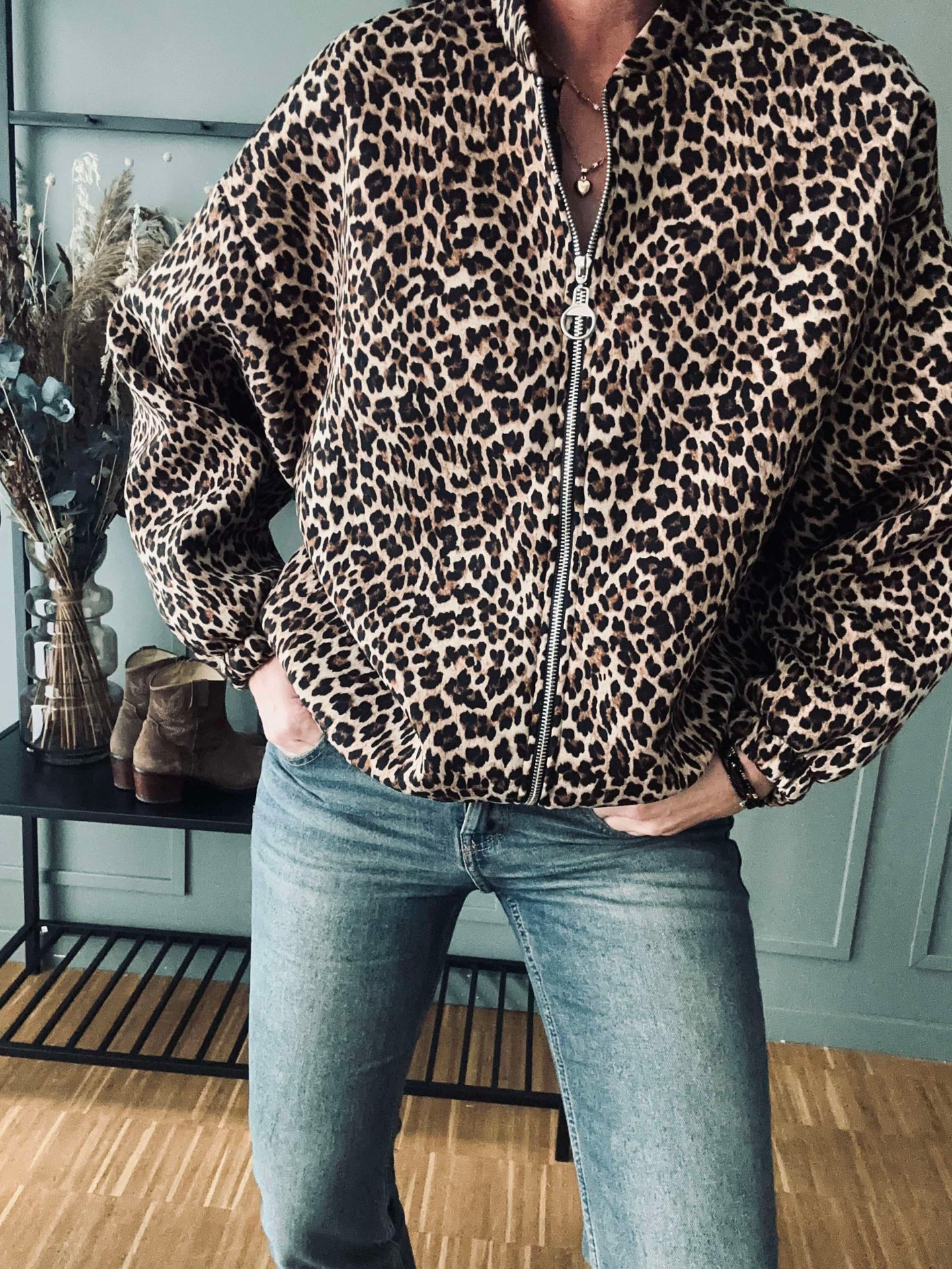Kul leopardjakke
