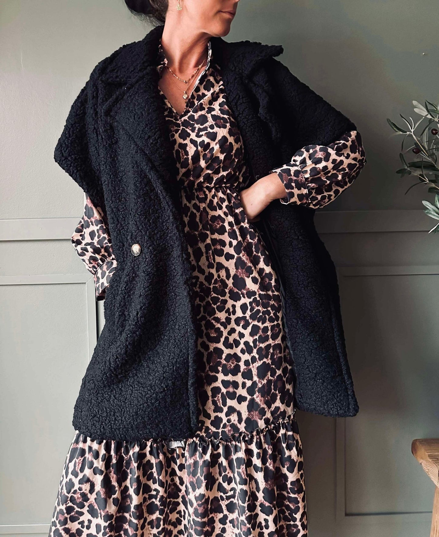 Kjole Leopard - S/M