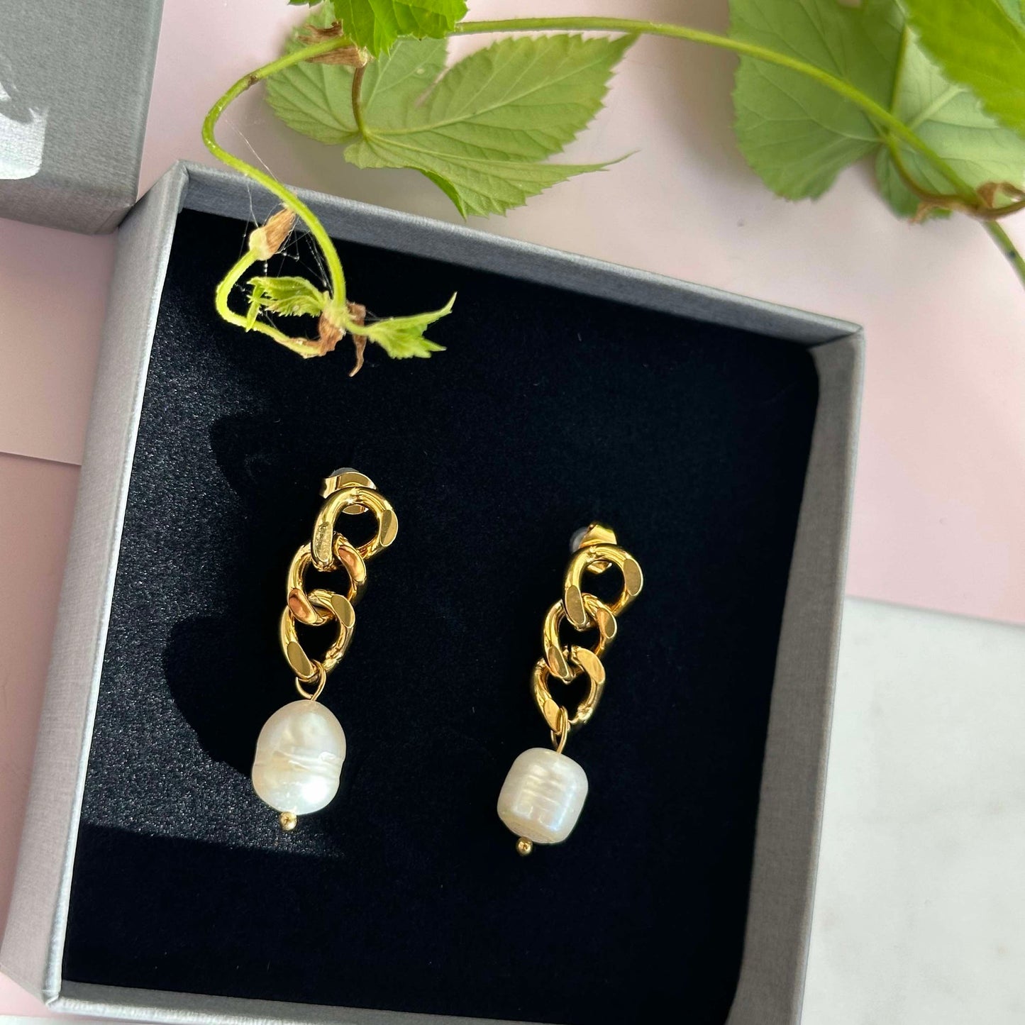 Elsa 18k gullbelagt øredobber