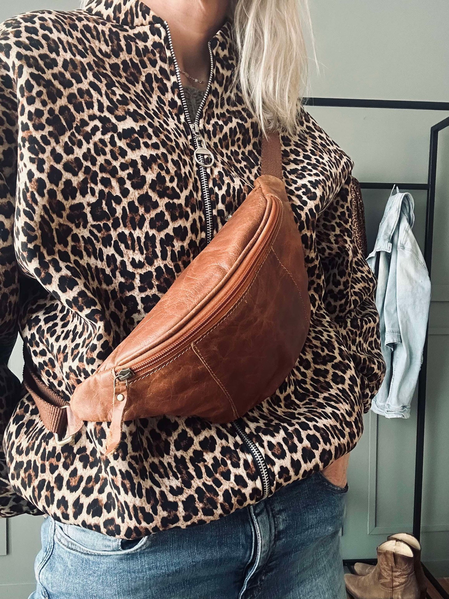 Bumbag Oline Cognac buffelskinn