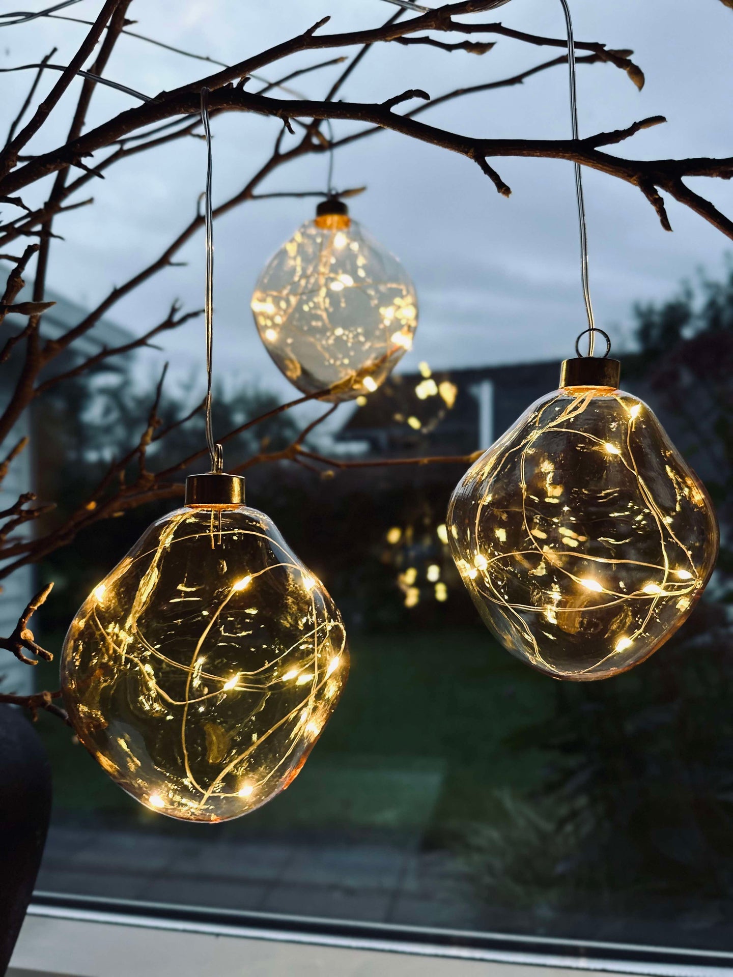 LED-lyskuler Golden - Sett med 3 stk