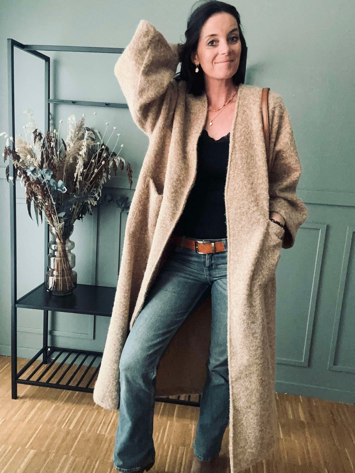 Jakke Belina - Oversize Camel