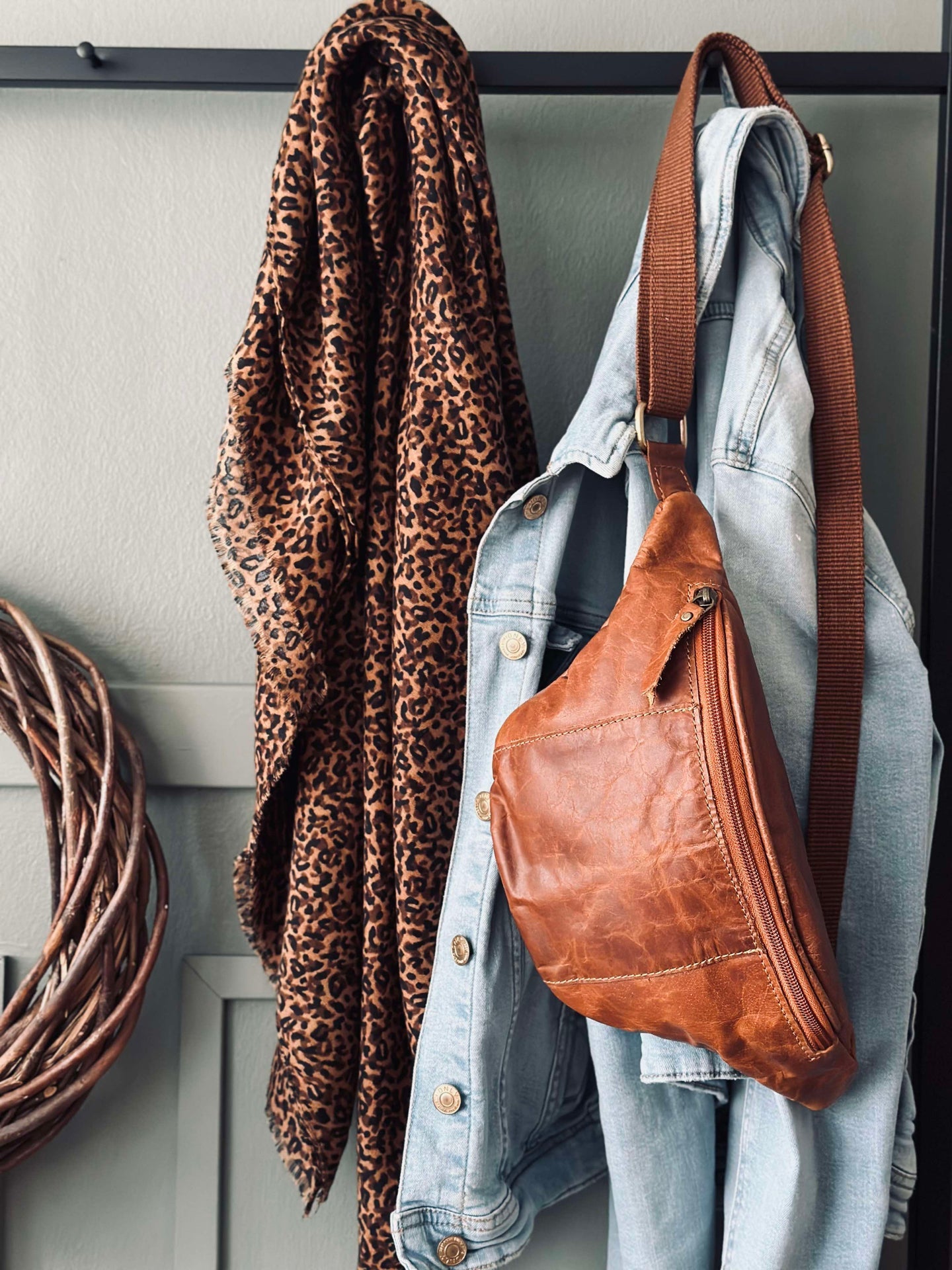 Bumbag Oline Cognac buffelskinn