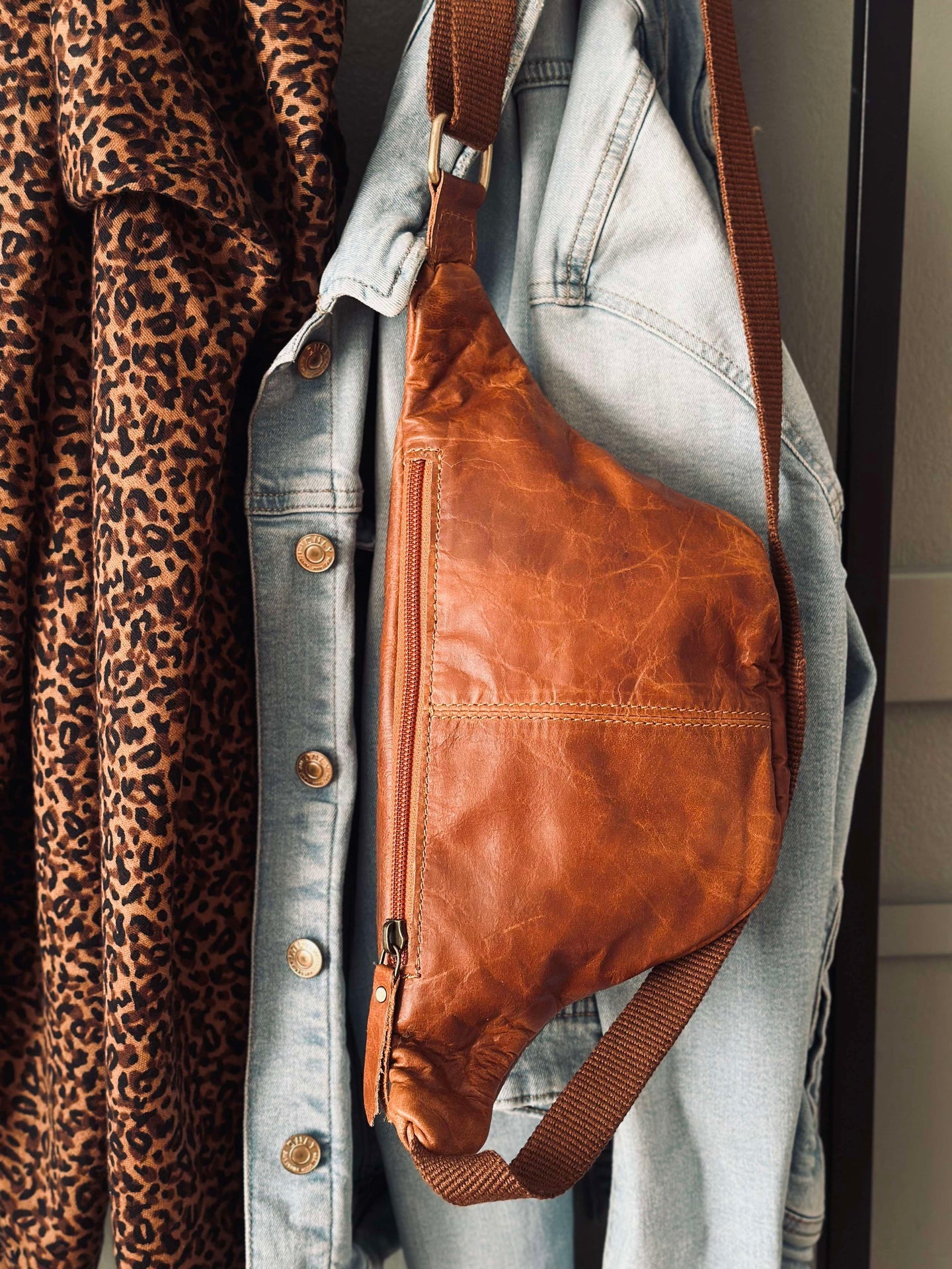 Bumbag Oline Cognac buffelskinn