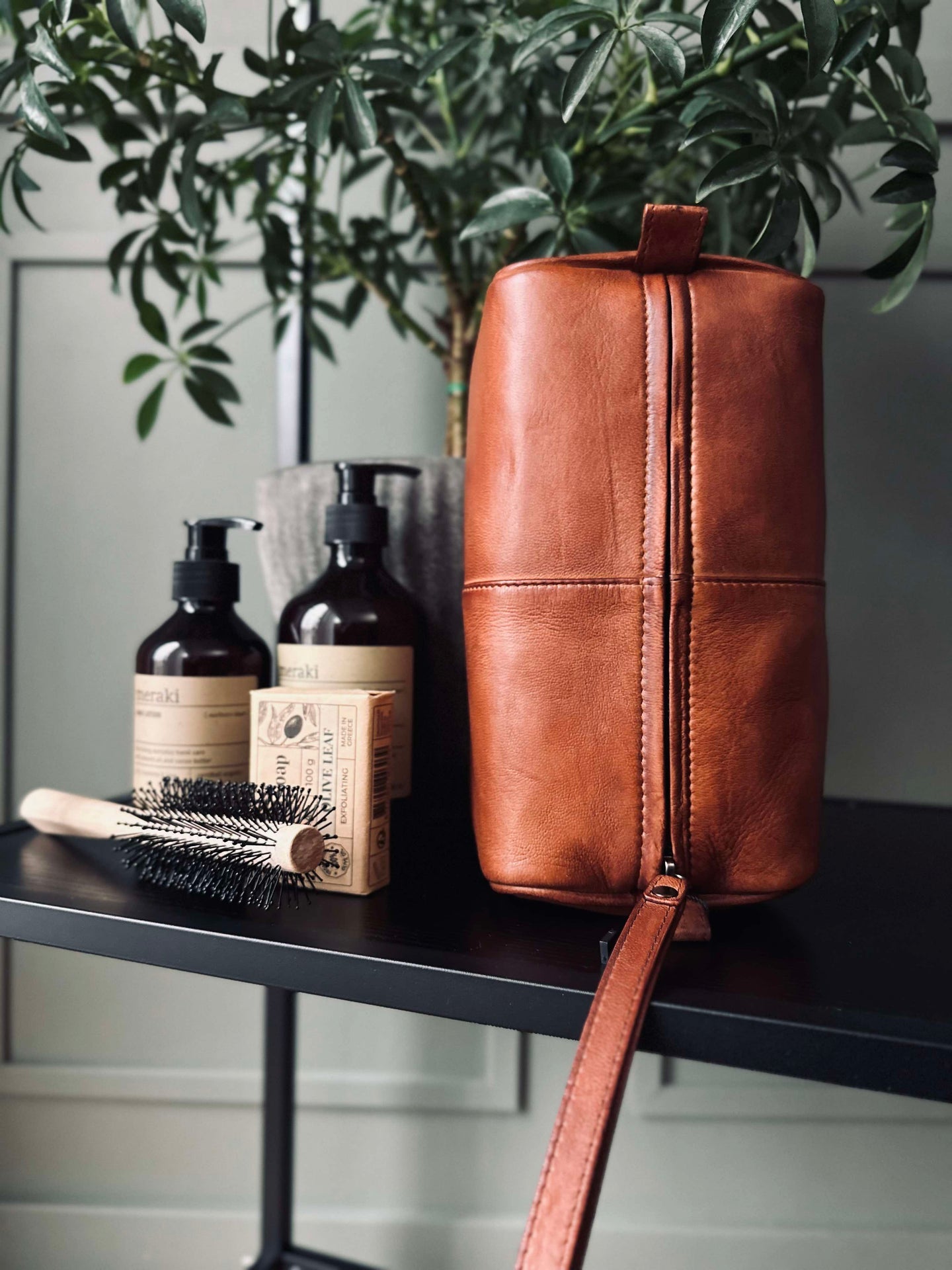 Toalettmappe Roy Cognac