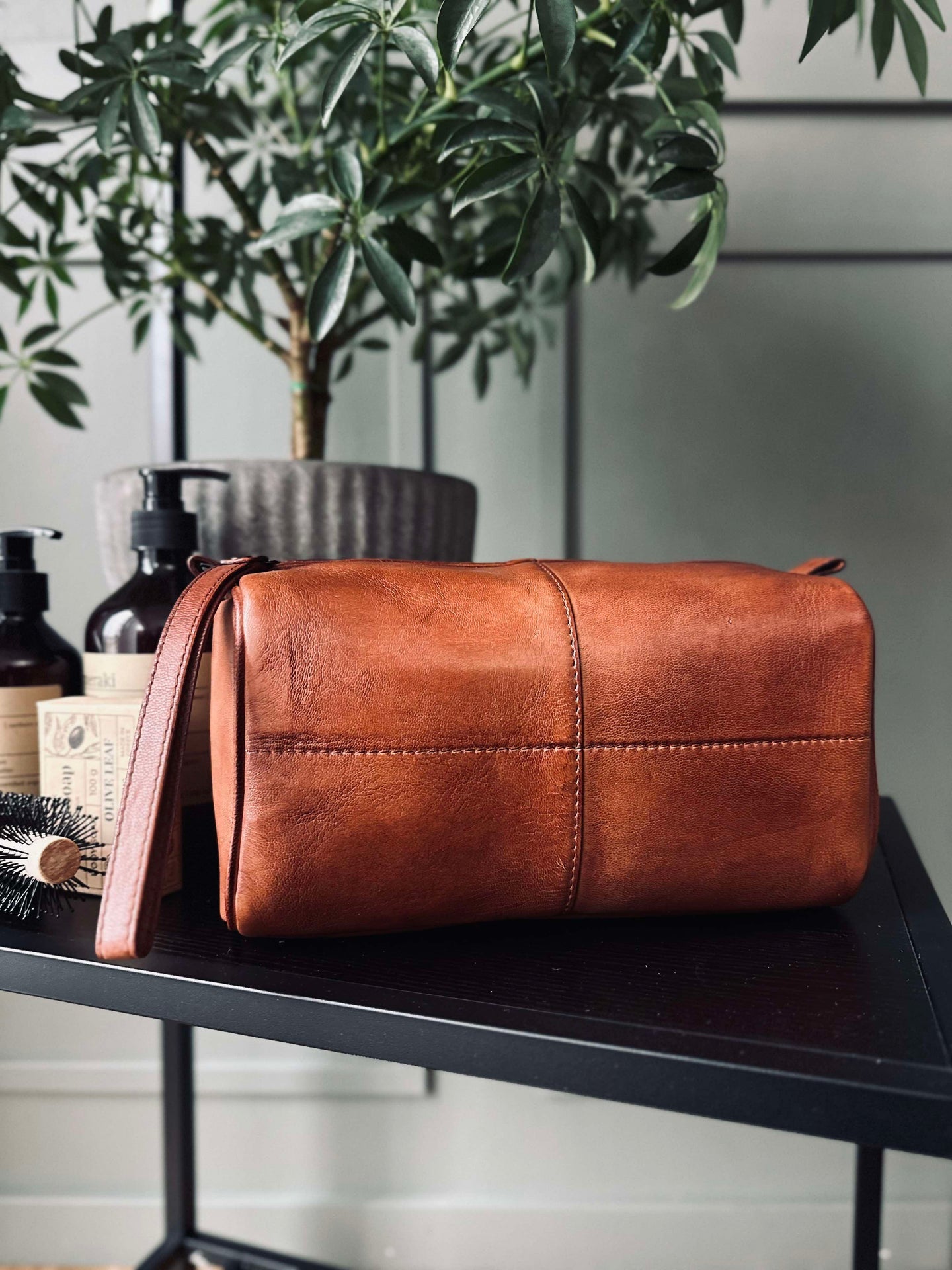 Toalettmappe Roy Cognac
