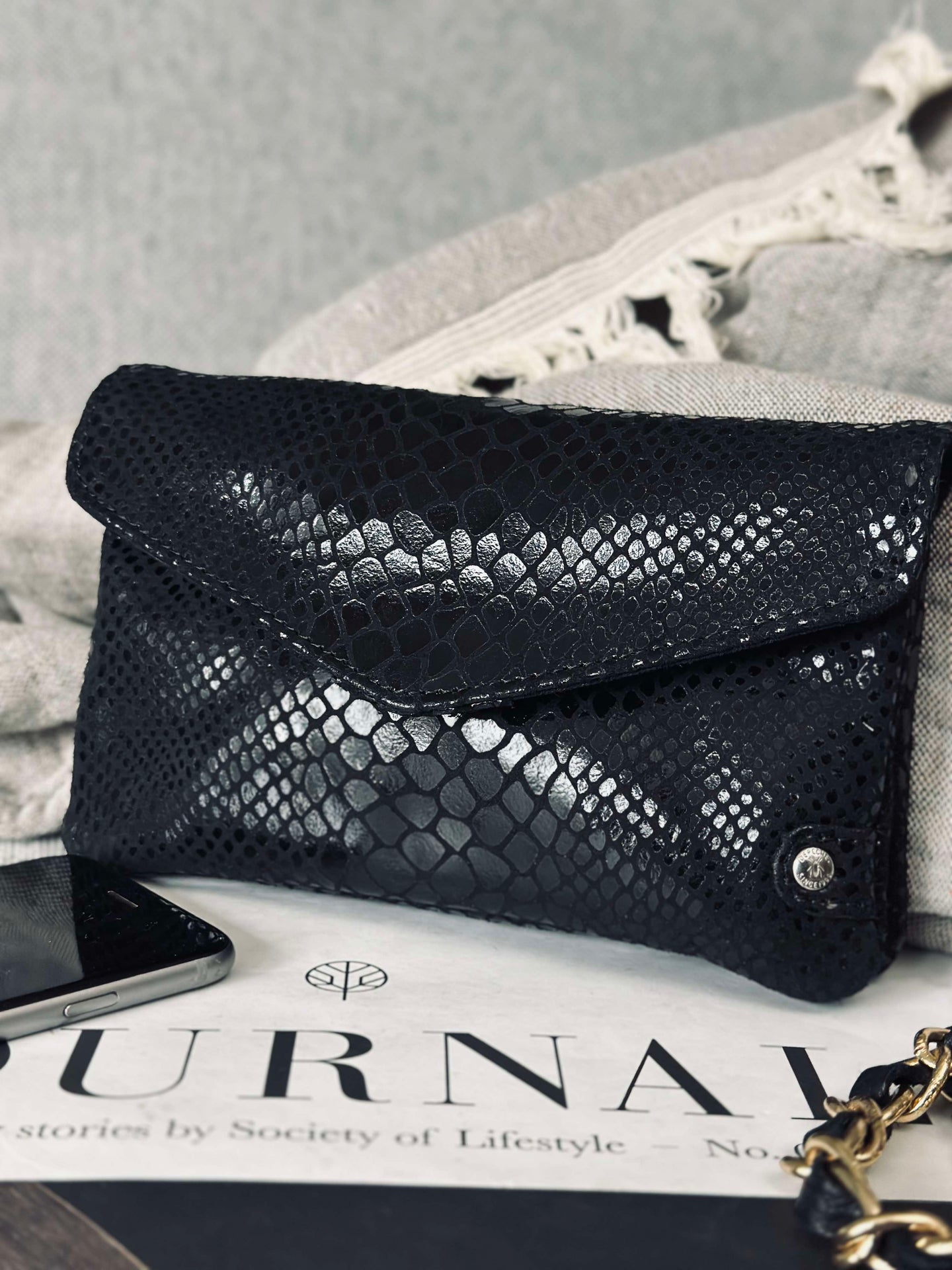 Lommebok Aura Black Croco