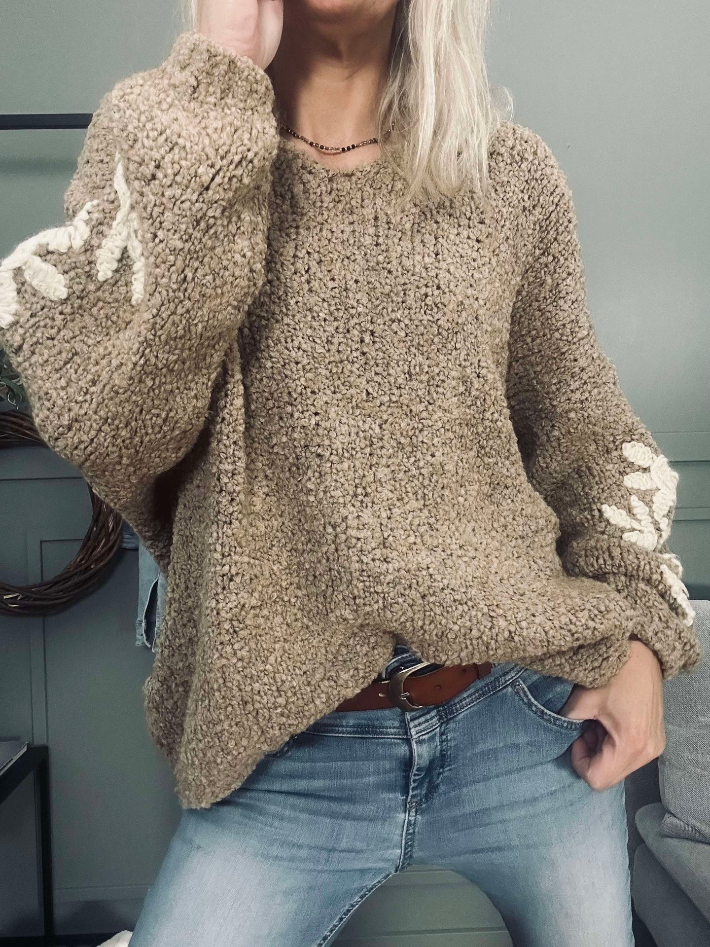 Strikk Almond Beige