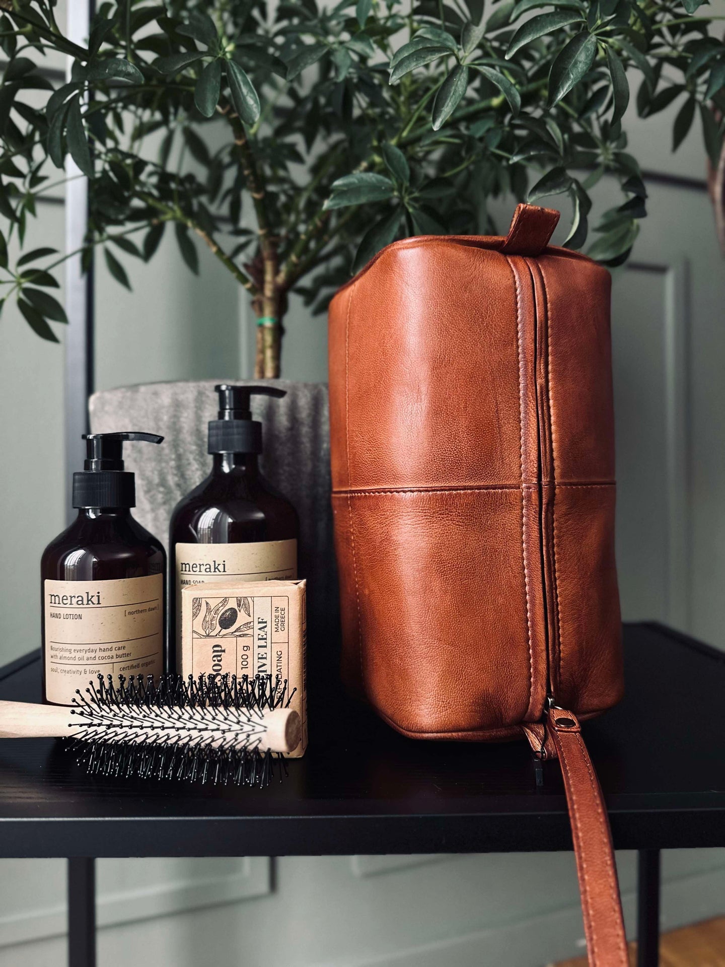 Toalettmappe Roy Cognac