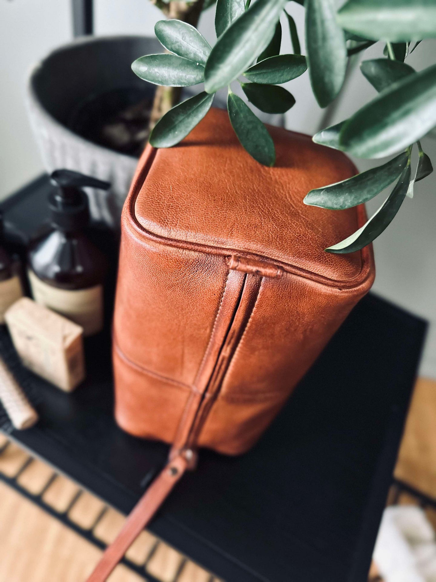 Toalettmappe Roy Cognac