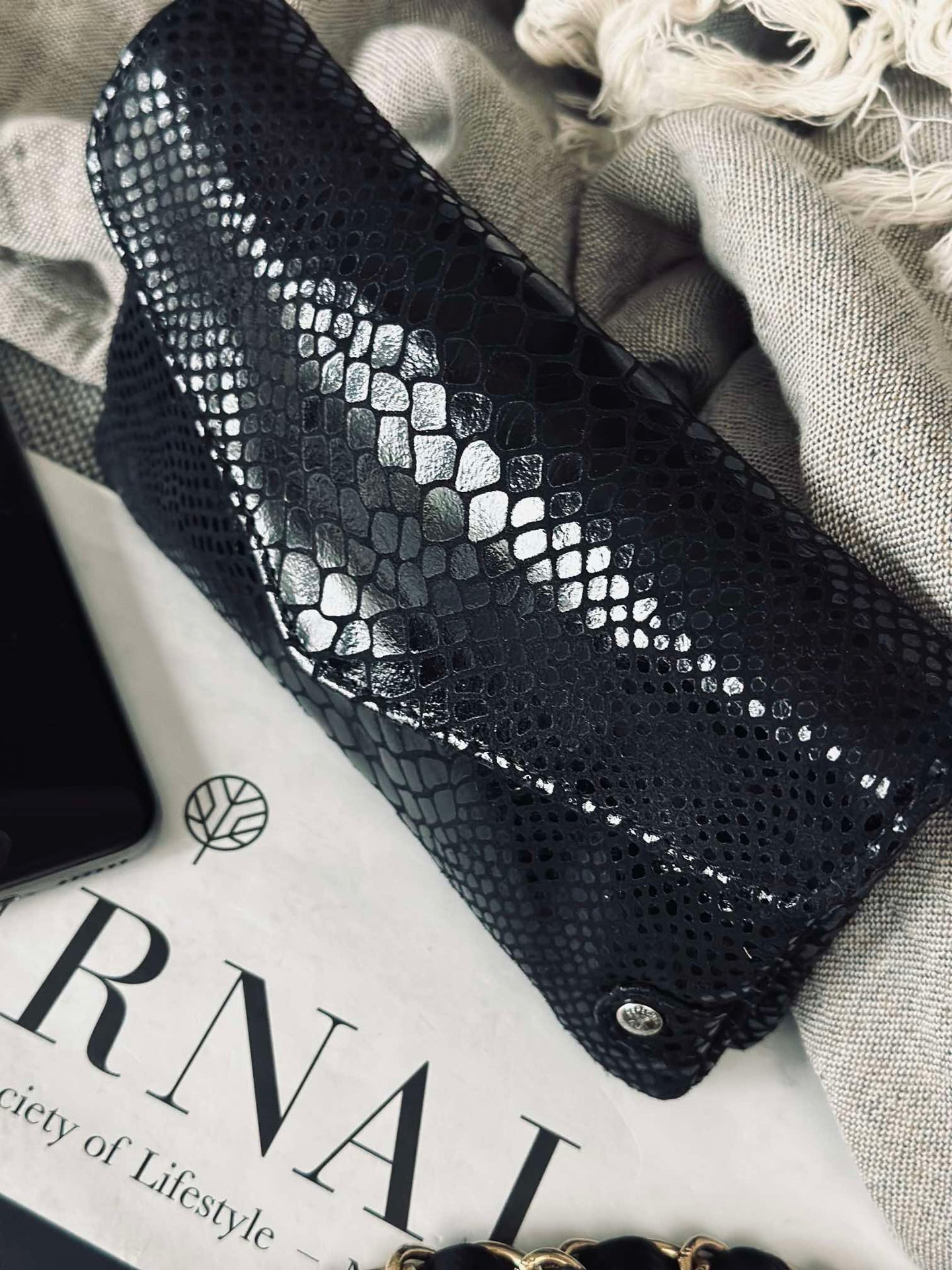 Lommebok Aura Black Croco